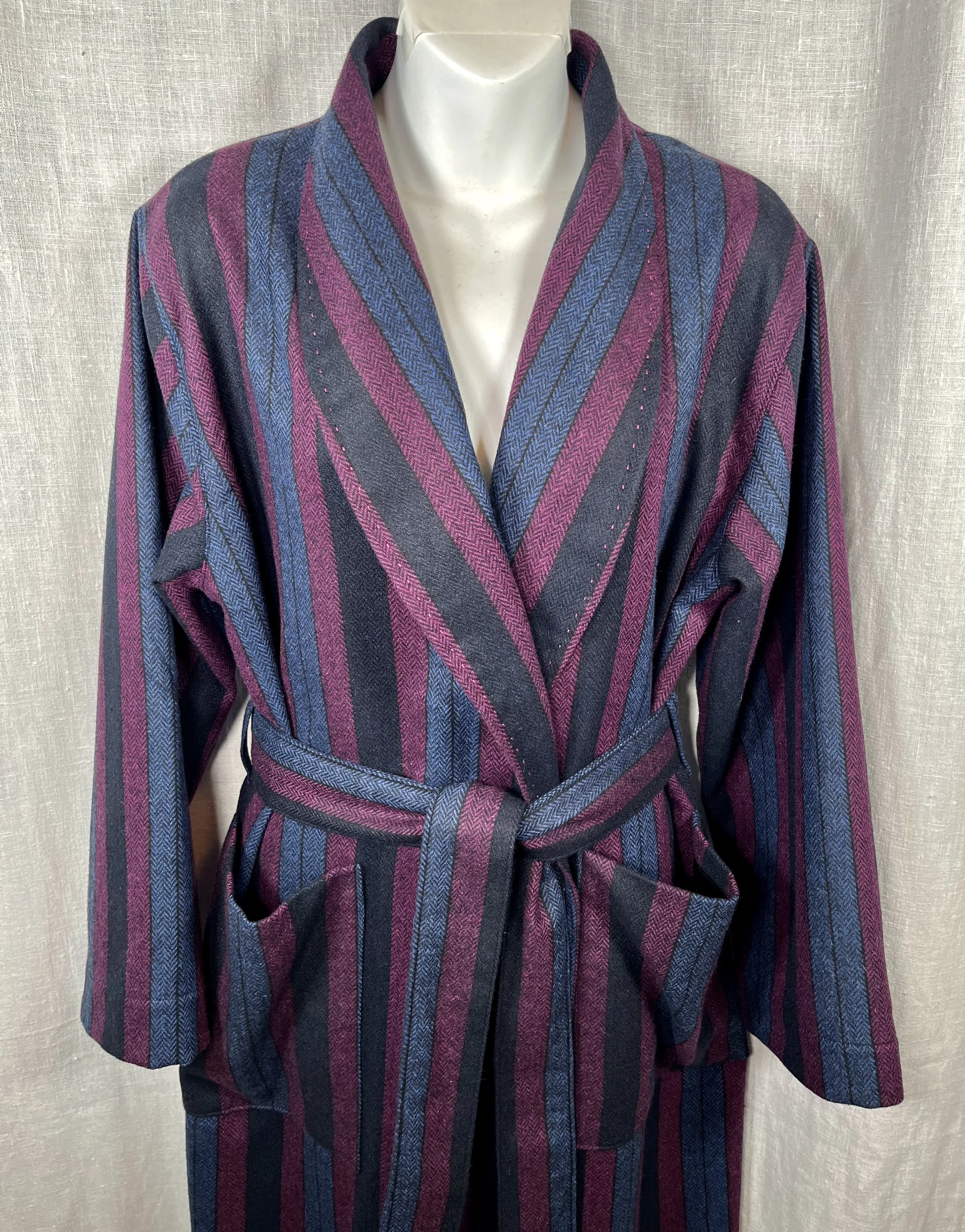 Purple, Violet, Navy Blue Wool Robe (Small, Medium, Large only)