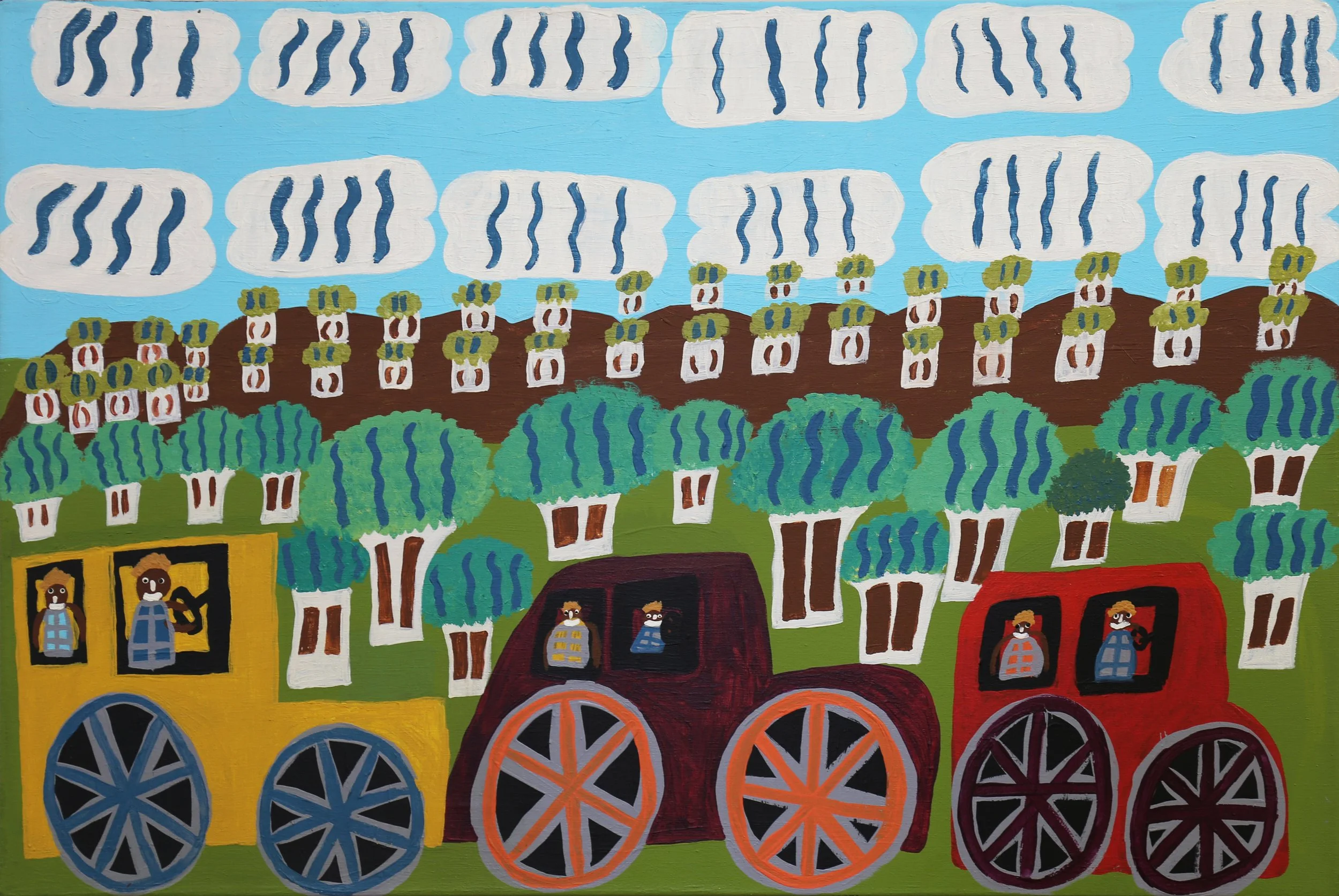 Ingrid Williams / Three Cars Driving to Hermannsburg