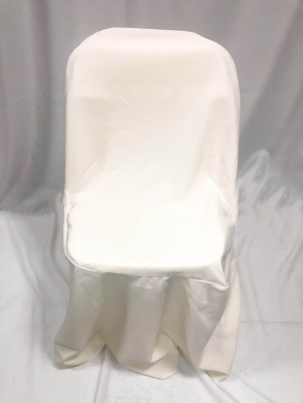 Ivory Polyester Chair Cover — Party Time Party Supplies