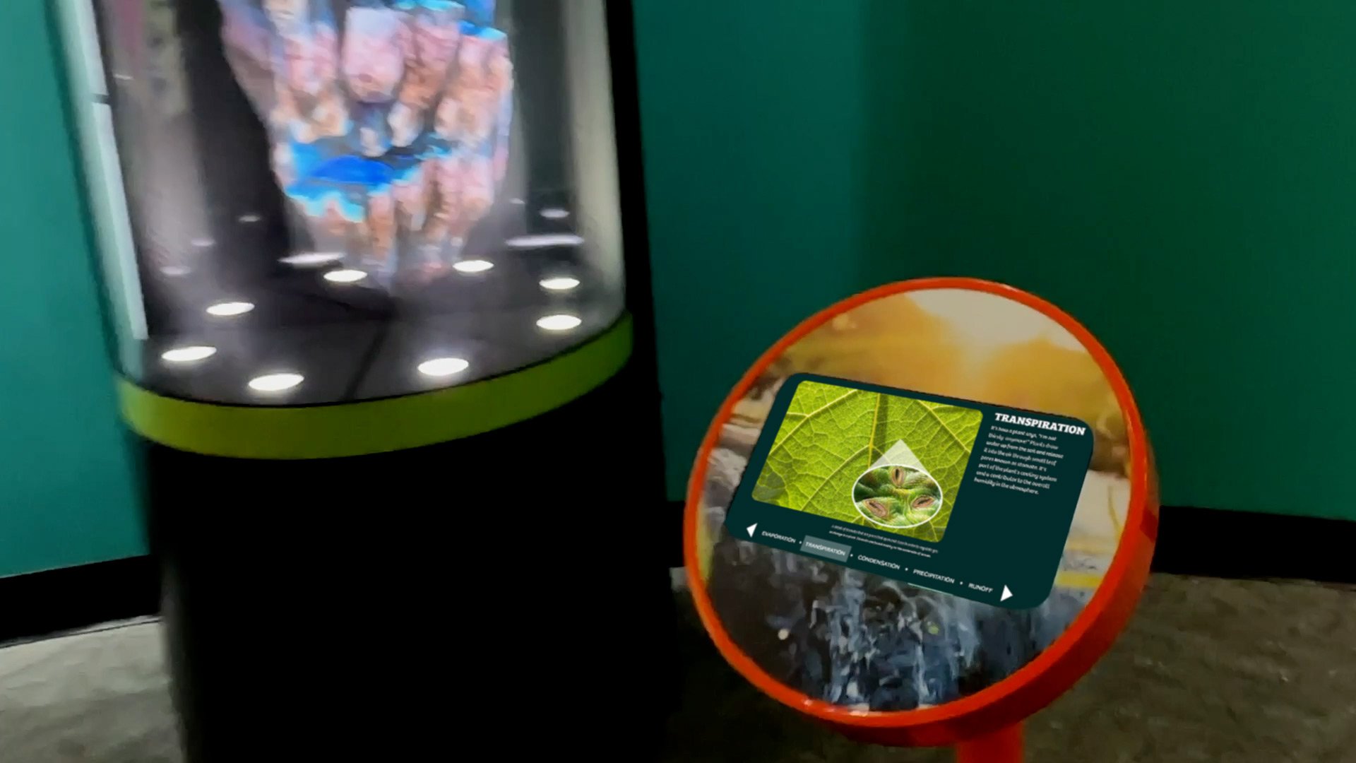    This interactive touchscreen is a key feature of the HoloTube experience, allowing visitors to delve into the water cycle with the simple swipe of a finger.   