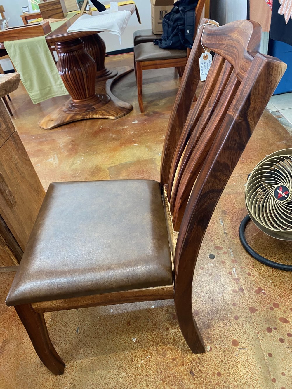 Monkey Pod Hand Chair / Seat - Clear Wax Finish