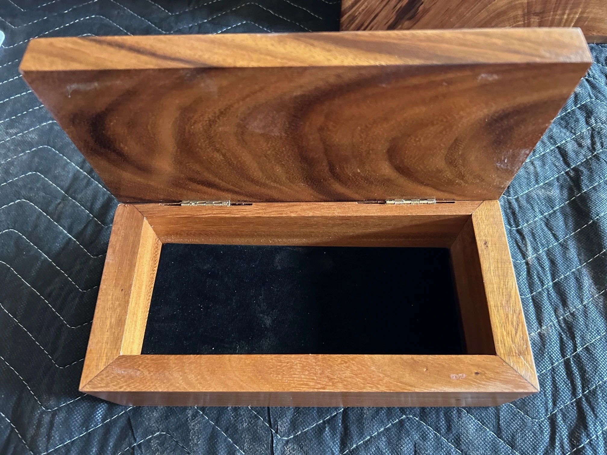 Dolphin carved koa box