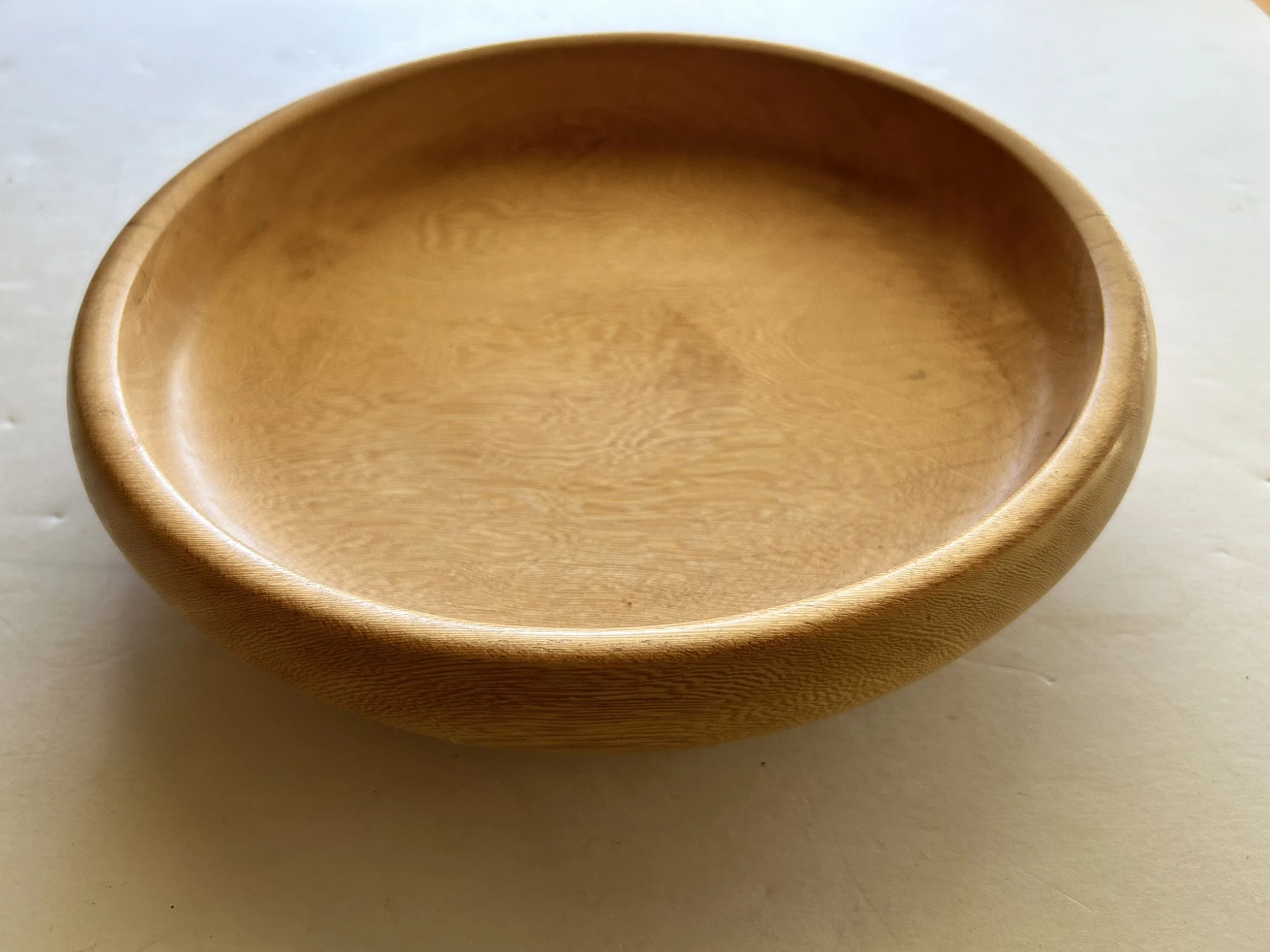 Large Silver Oak Bowl