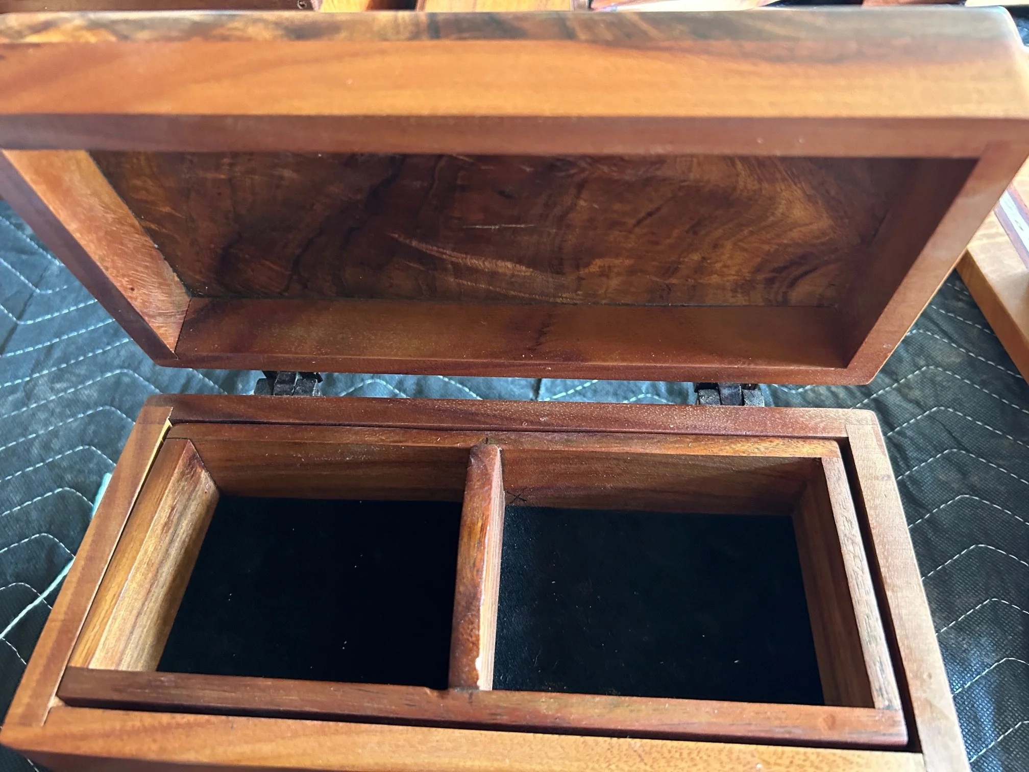 Double Koa box with two slots