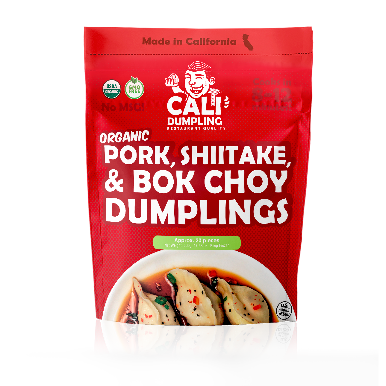 Organic Pork, Shiitake & Bok Choy Dumplings (20 pcs)
