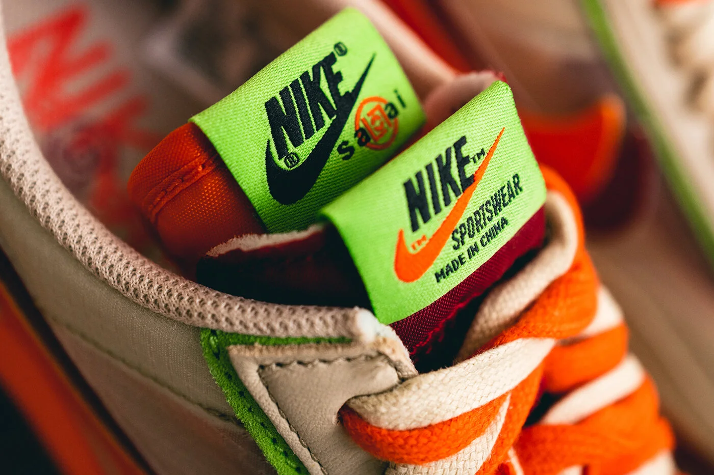 Closer Look At CLOT x sacai x Nike LDWaffle 'Net Orange Blaze' — Ox Street  Magazine
