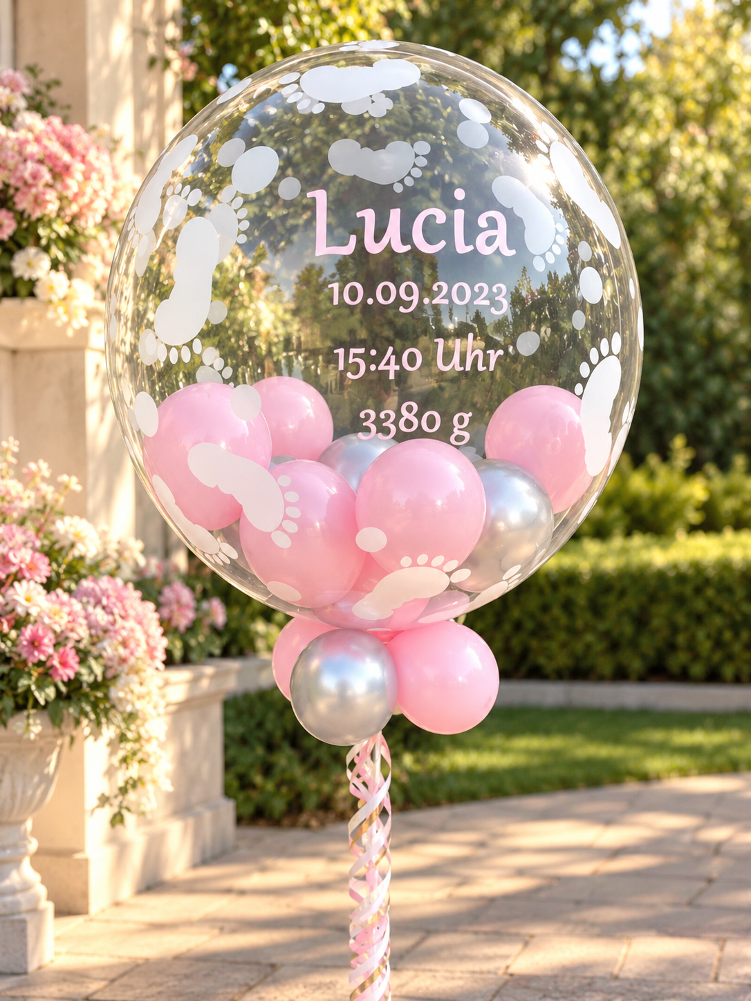 Deco Bubble mit Beschriftung.ca 50cm
