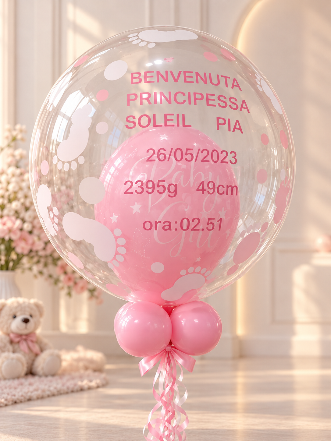Deko Bubble mit Beschriftung