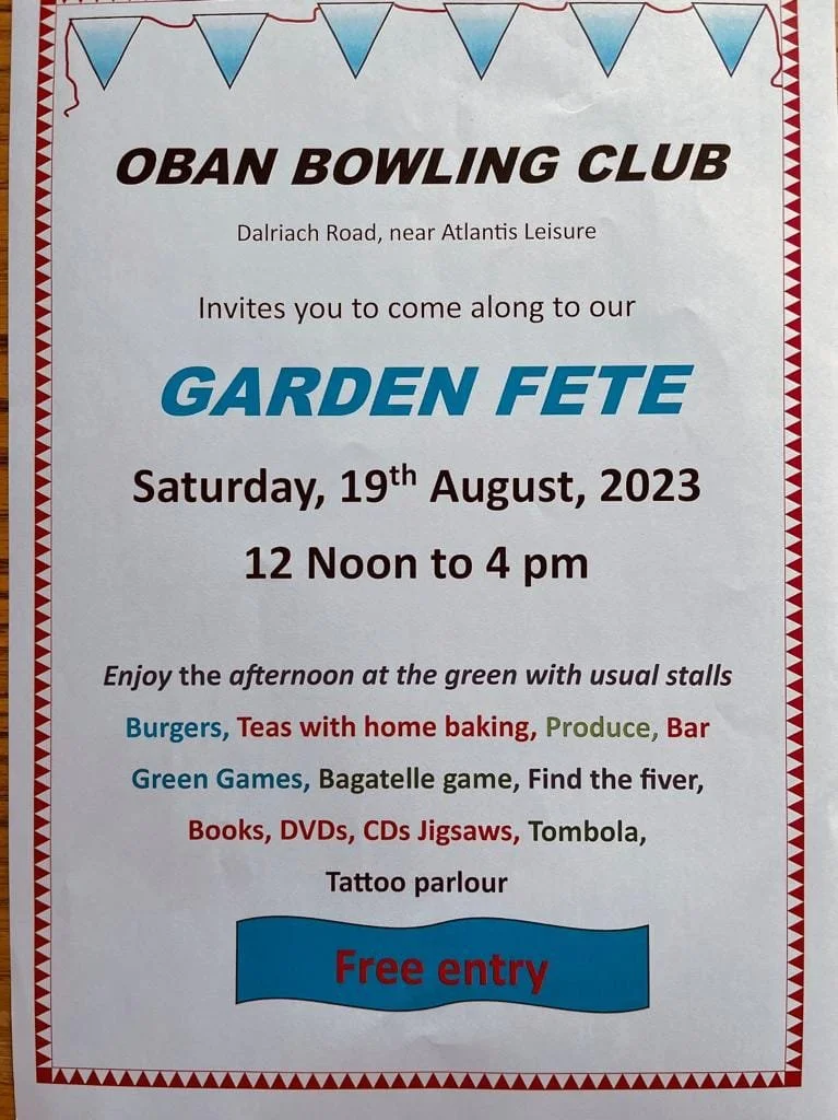 Oban Bowling Club Garden Fete