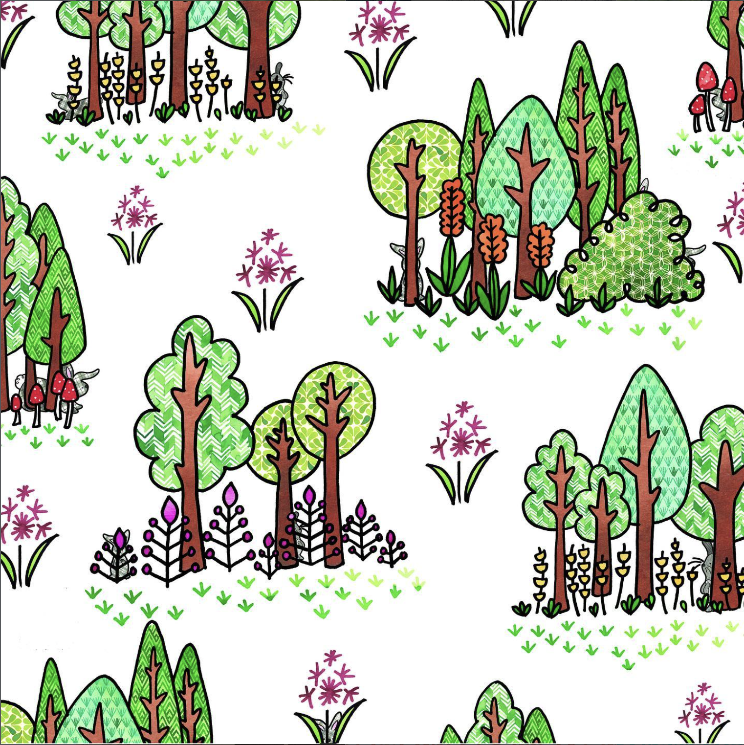 A walk through the countryside inspired this bunny-spotting game. Can you find all 11 bunnies?