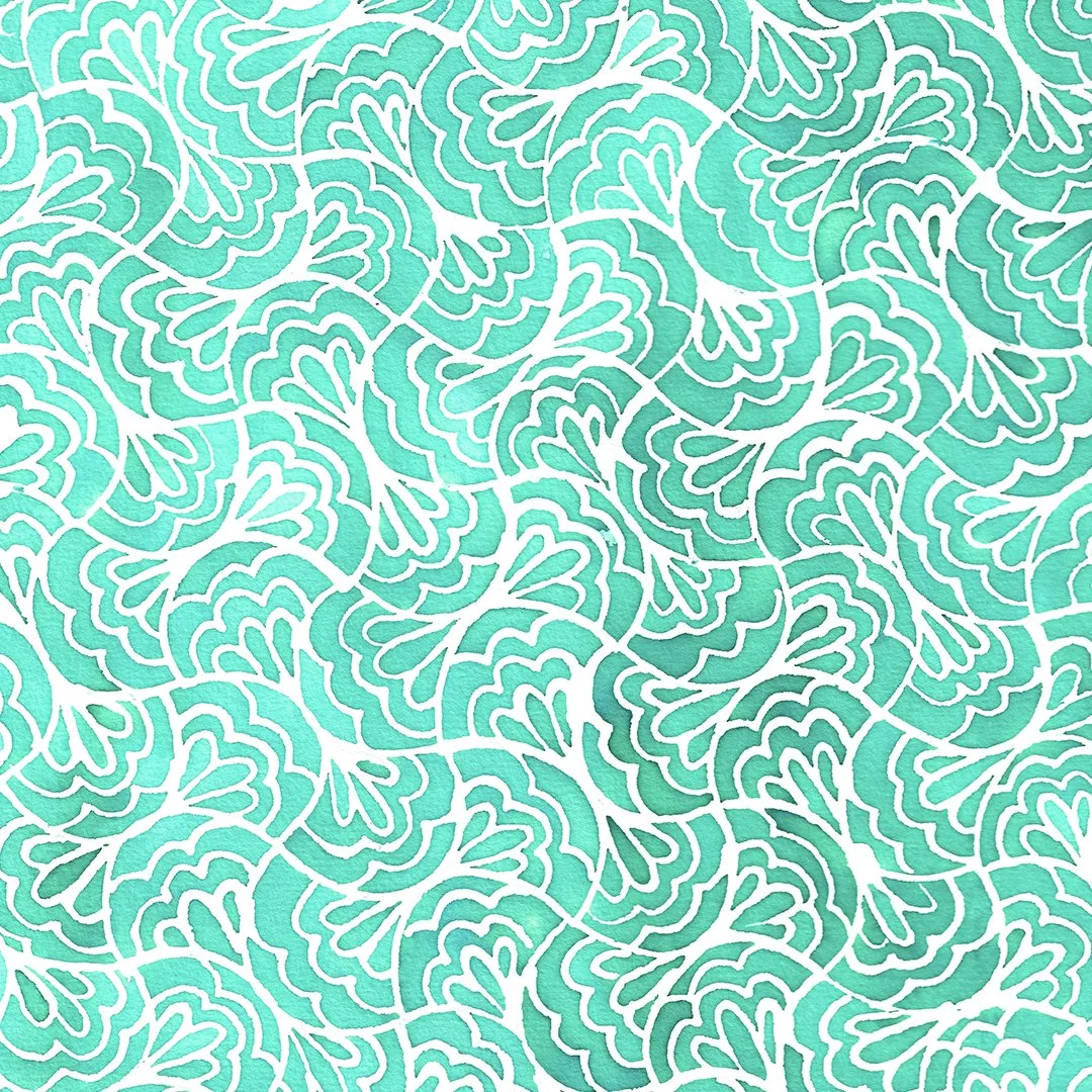 PATTERNS_0003_WHITE ON TEAL BRELLA RUFFLE.jpg
