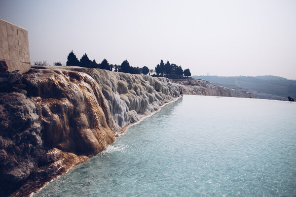 Pamukkale's petrified waterfalls