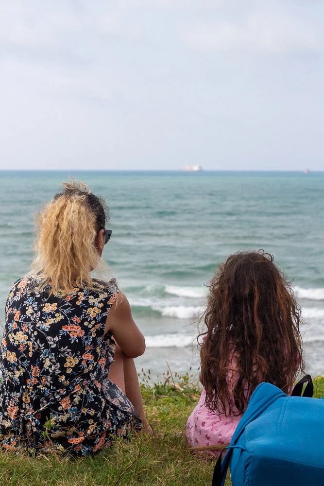 Mother-daughter-looking-Black-Sea