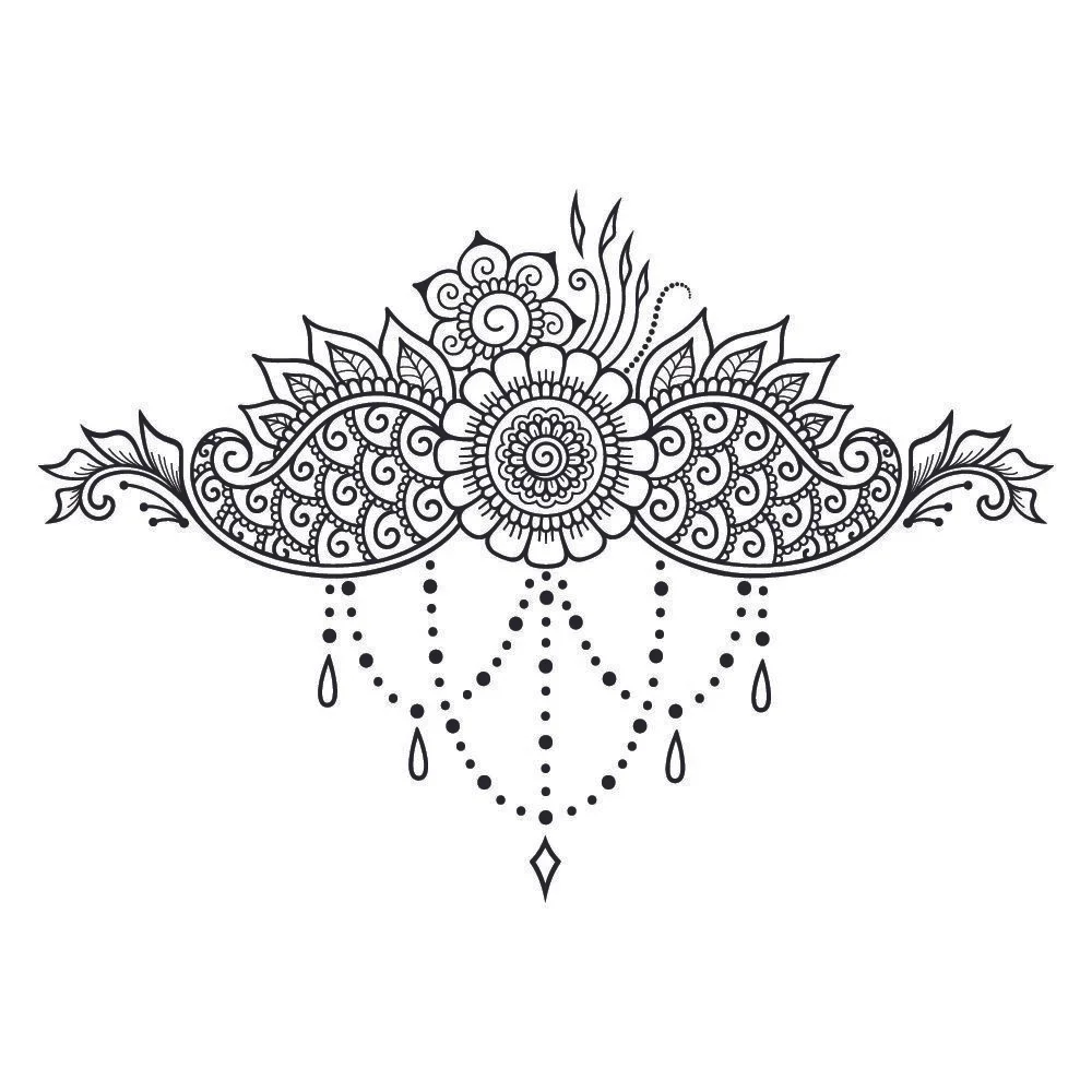 tatuaje flor de loto mandala puntos