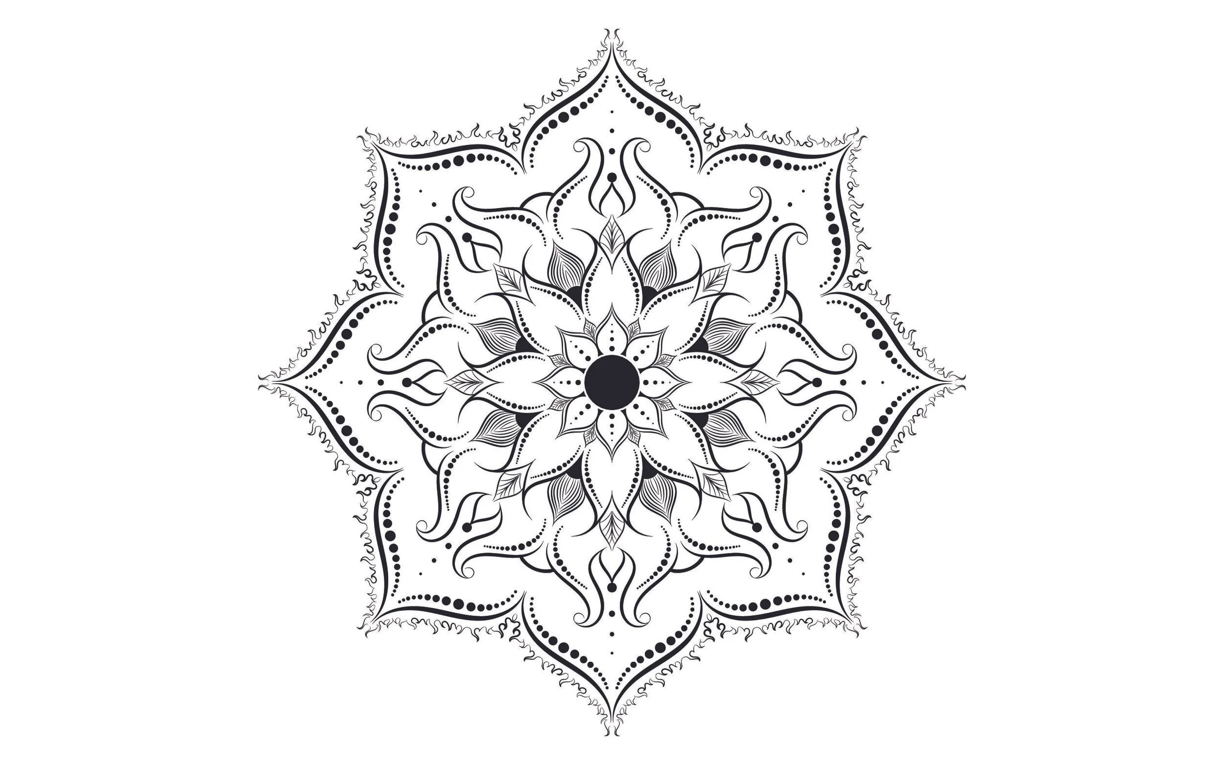 tatuaje flor de loto mandala circular