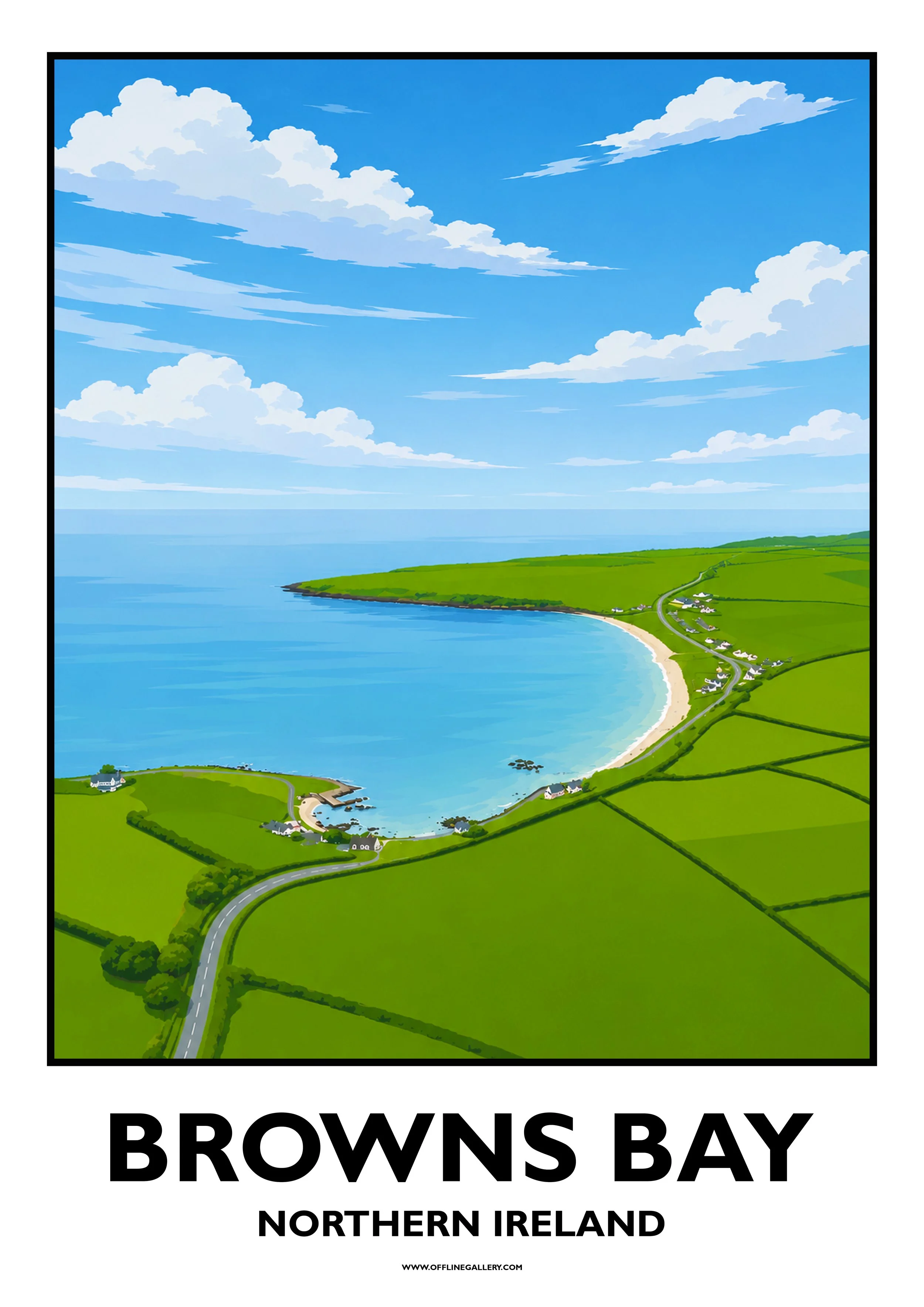  Browns Bay - Offline Travel Poster  Prints from: £15.00 