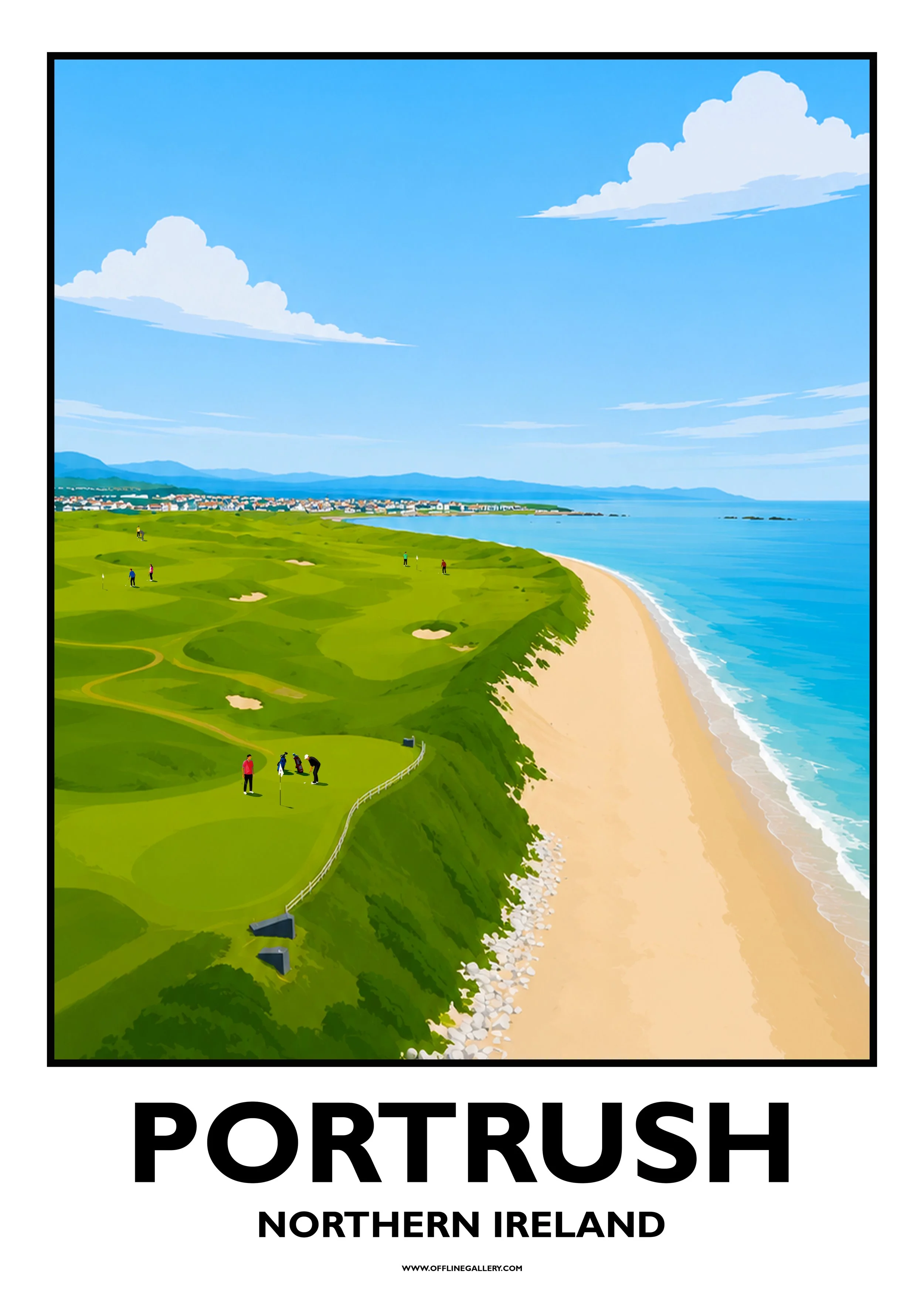  Portrush - 3 - Offline Travel Poster  Prints from: £15.00 