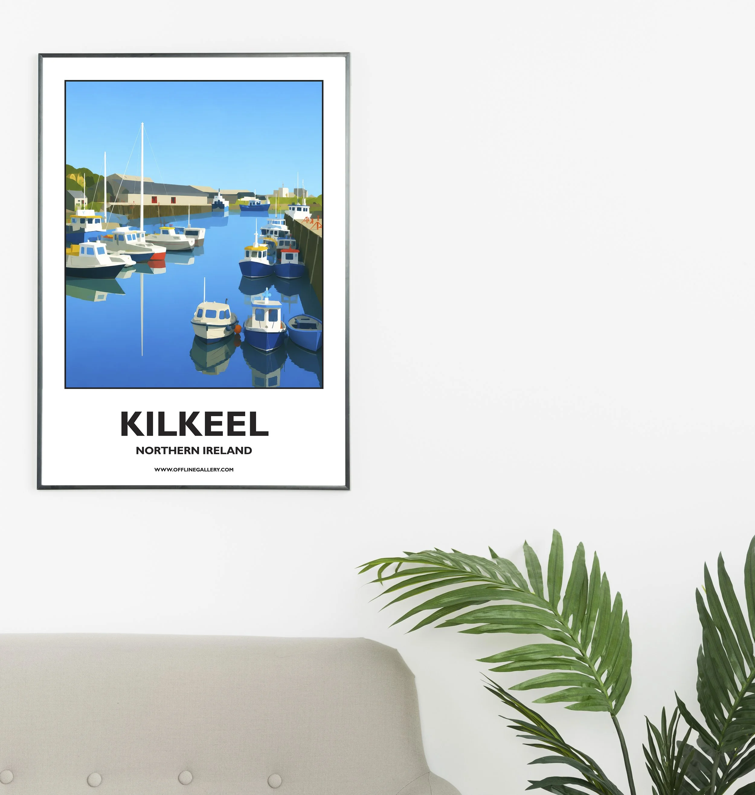 A2.1 - Stunning poster of Kilkeel for sale, perfect for art lovers and collectors. Ideal for home or office, this artwork brings a touch of Northern Ireland's natural charm to any setting.
