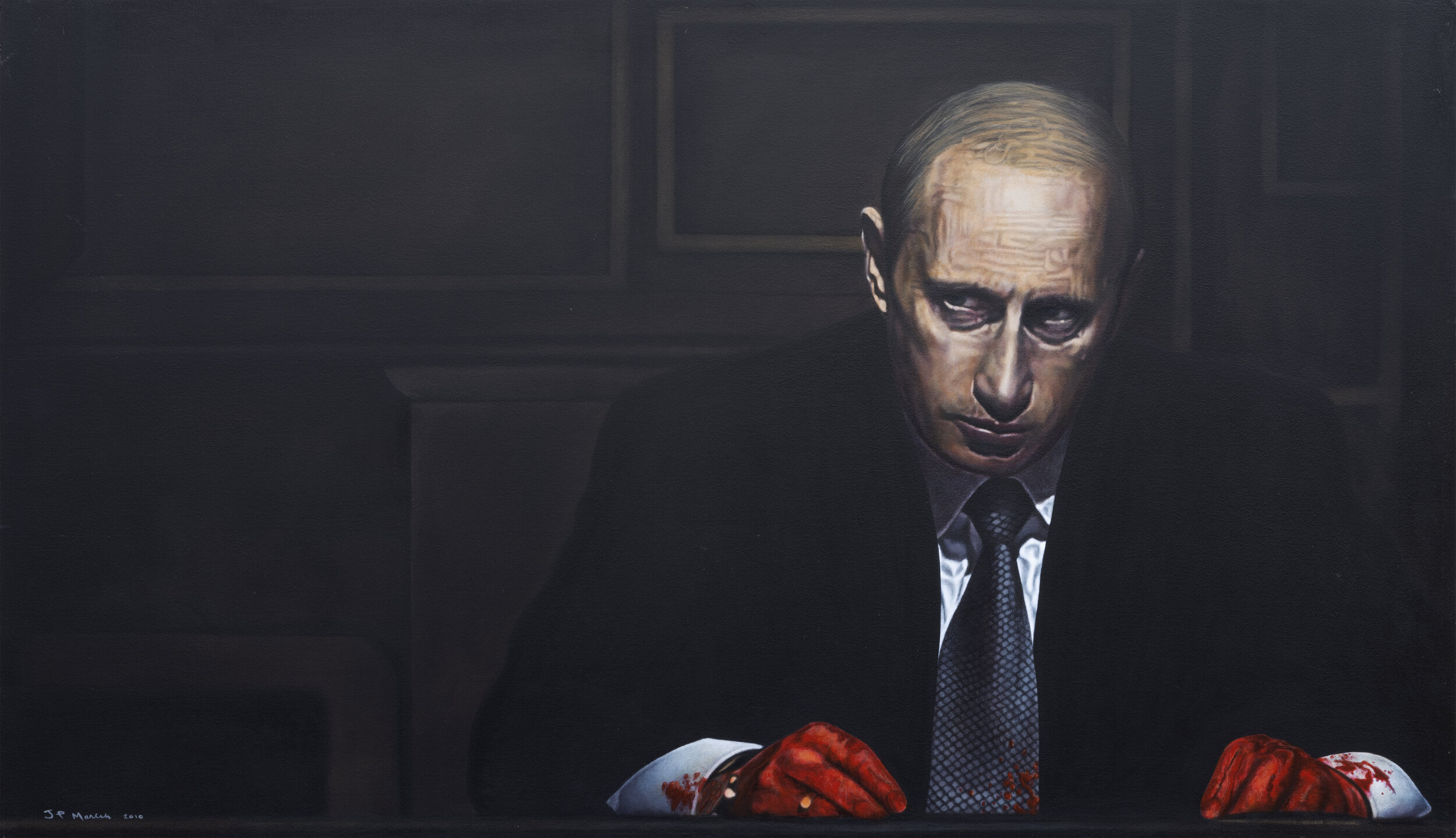 Offline Gallery is a new international contemporary art gallery located in Whitehead, U.K, exhibiting exceptional new artists' of our time. - Vlad the Red - J.P Mancini - Acrylic on board