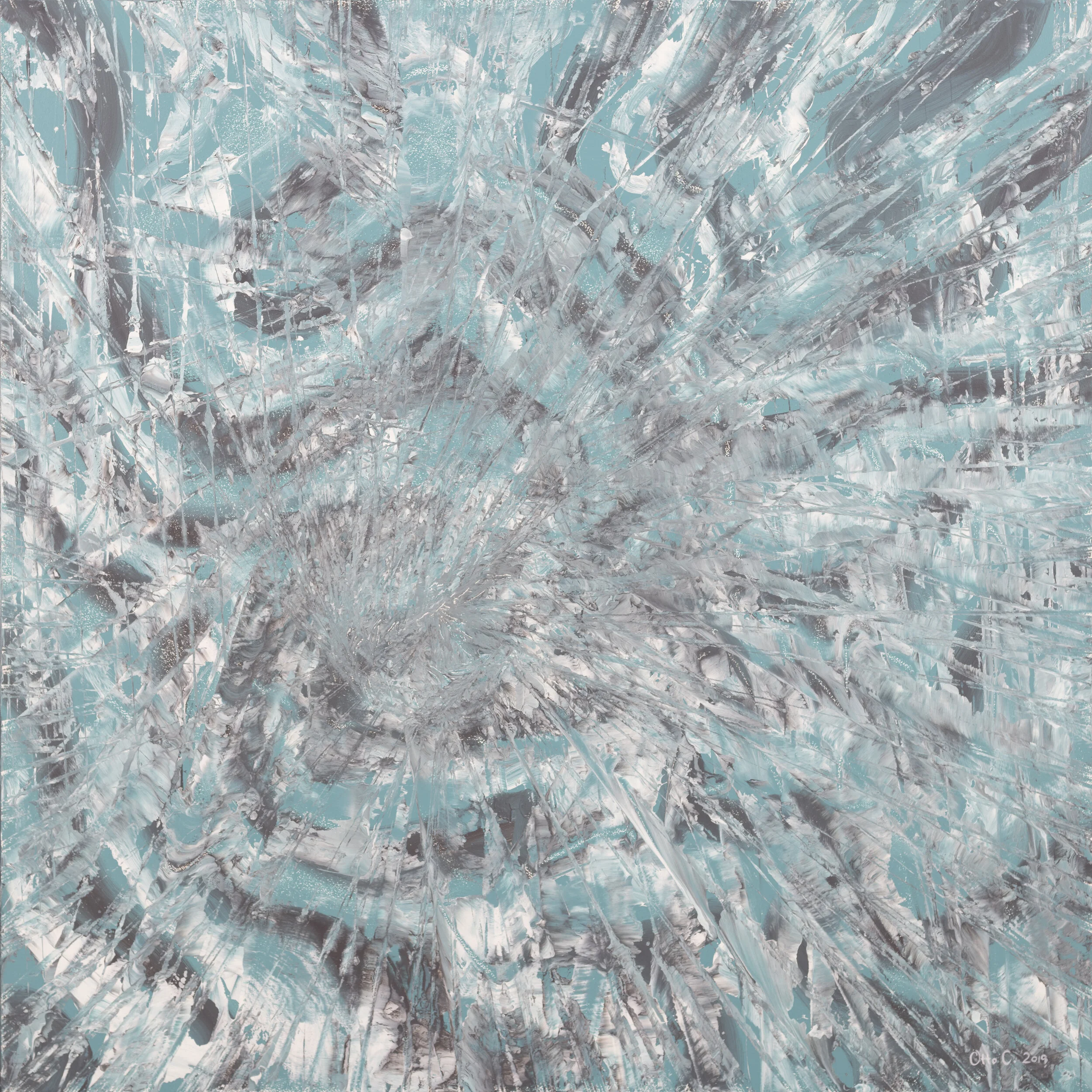 Offline Gallery is a new international contemporary art gallery located in Whitehead, U.K, exhibiting exceptional new artists' of our time. - Labyrinth - Otto C. - Acrylic on board