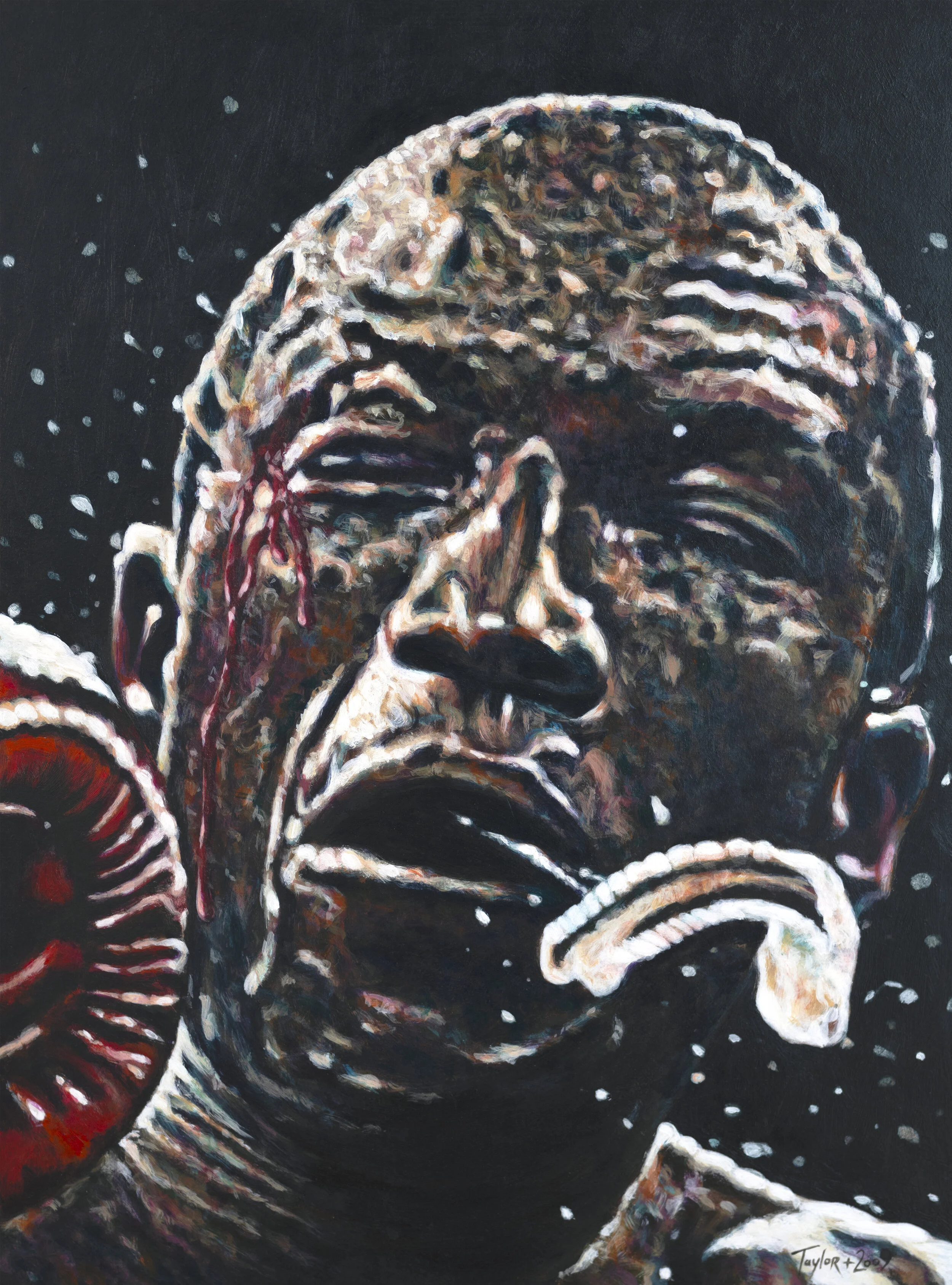 Offline Gallery is a new international contemporary art gallery located in Whitehead, U.K, exhibiting exceptional new artists' of our time. - Knockout (3) - M. Taylor - Acrylic on board