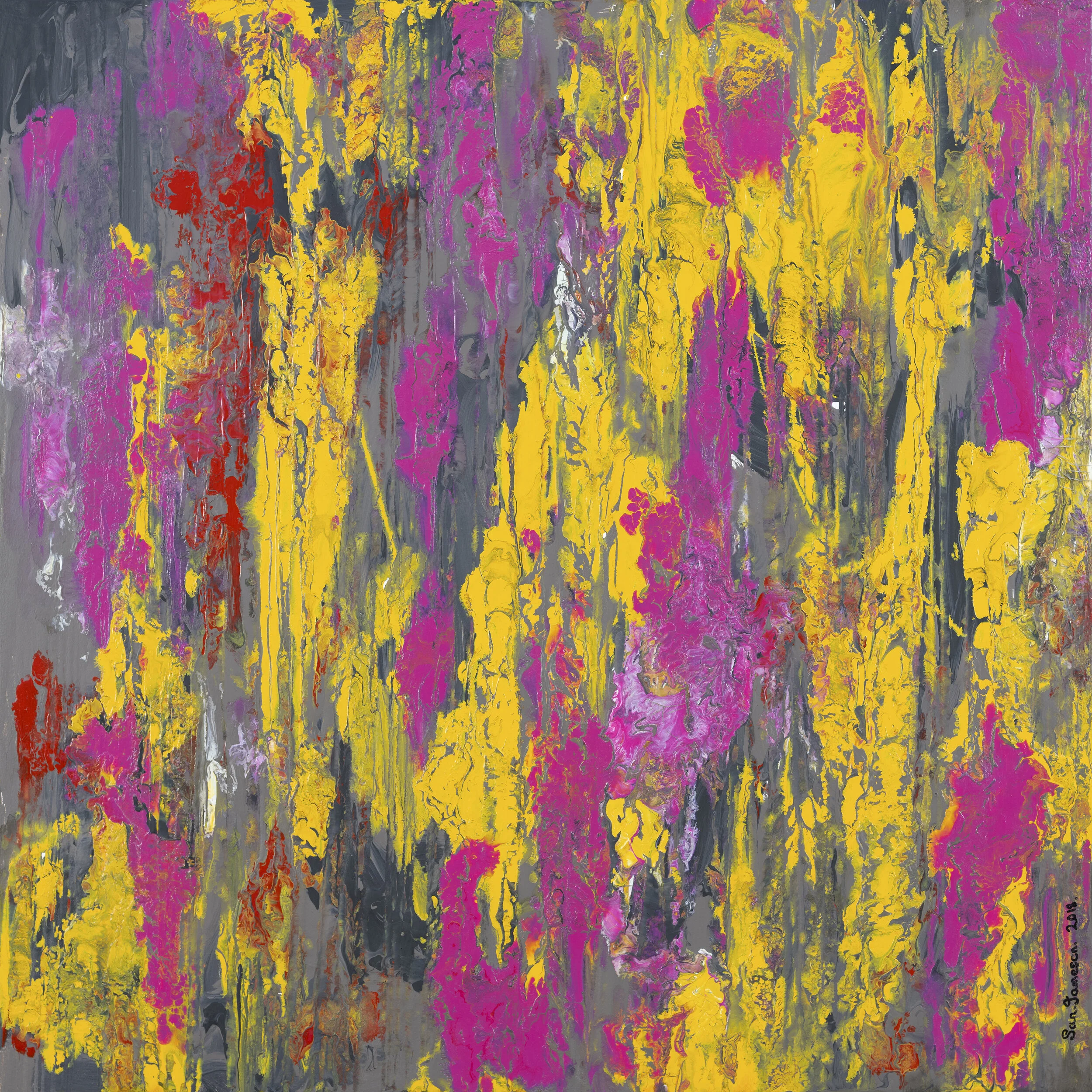 Offline Gallery is a new international contemporary art gallery located in Whitehead, U.K, exhibiting exceptional new artists' of our time. - Symphony No. 12 - Sandra Jameson - Acrylic on board