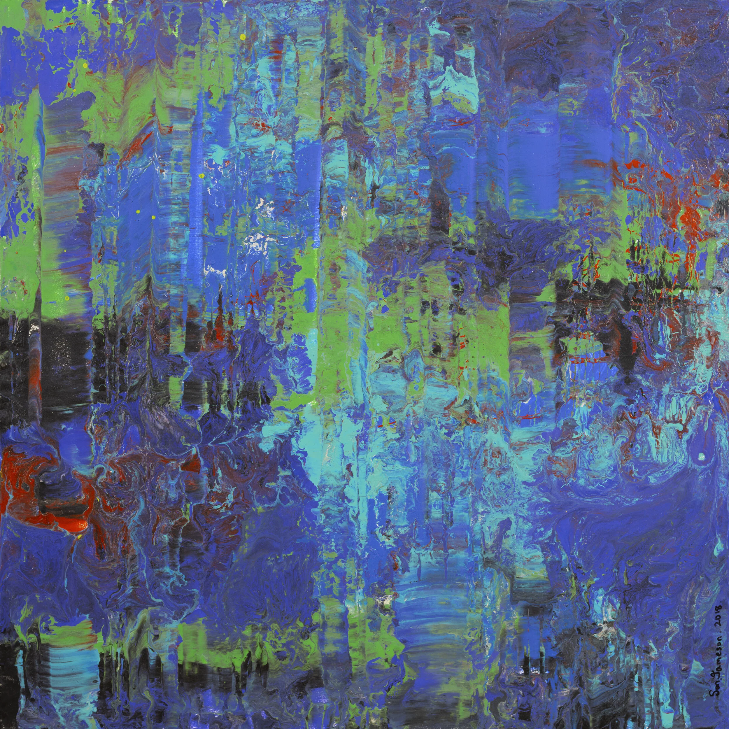 Offline Gallery is a new international contemporary art gallery located in Whitehead, U.K, exhibiting exceptional new artists' of our time. - Symphony No. 11 - Sandra Jameson - Acrylic on board