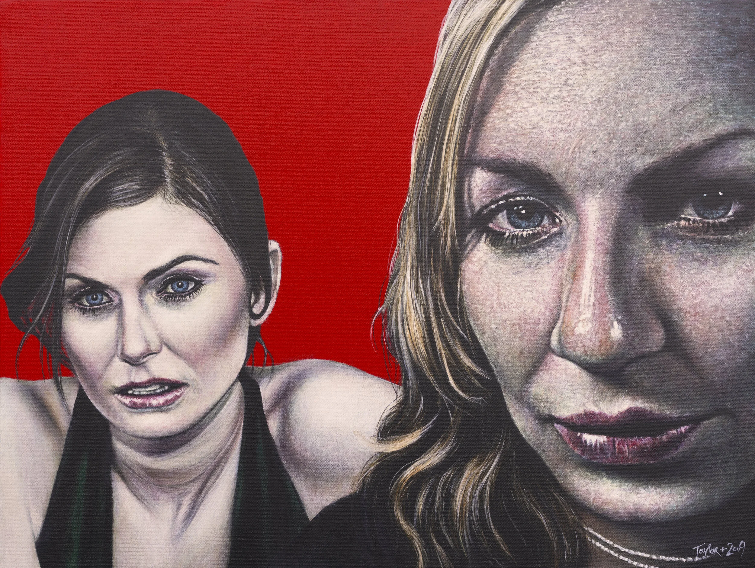 Offline Gallery is a new international contemporary art gallery located in Whitehead, U.K, exhibiting exceptional new artists' of our time. - Watchful - M. Taylor - Acrylic on canvas