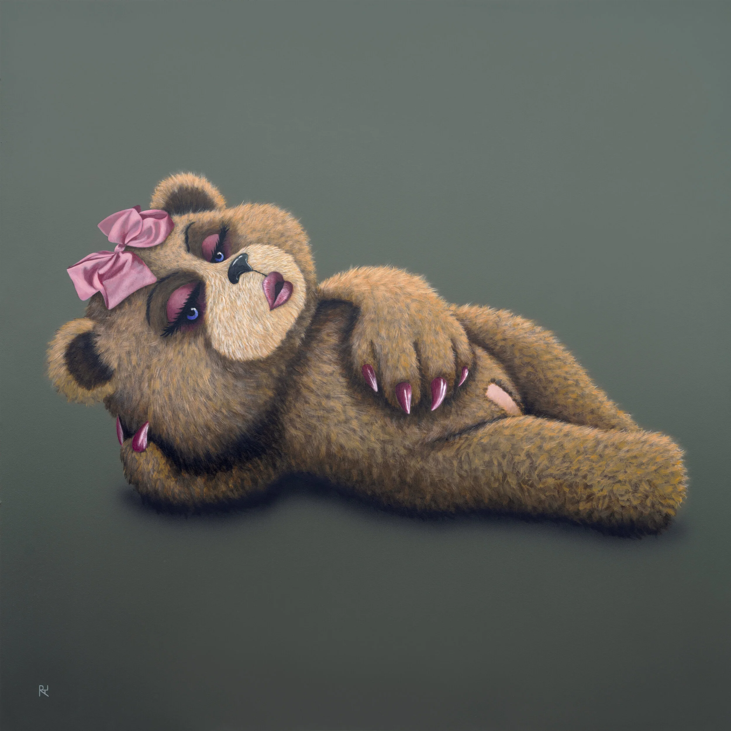 Offline Gallery is a new international contemporary art gallery located in Whitehead, U.K, exhibiting exceptional new artists' of our time. - Bearnice - RAL - Acrylic on board