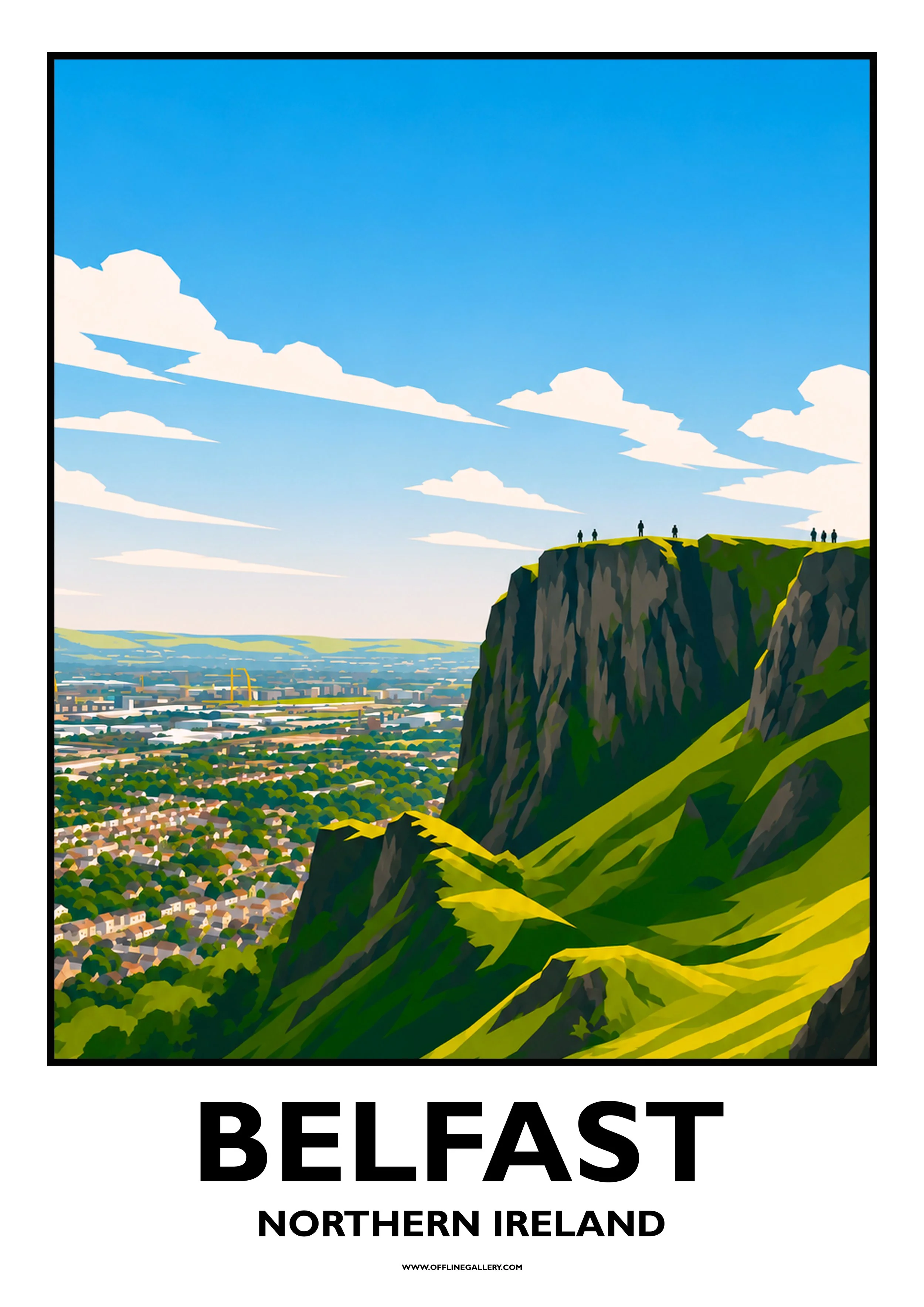  Belfast - 1 - Offline Travel Poster  Prints from: £15.00 