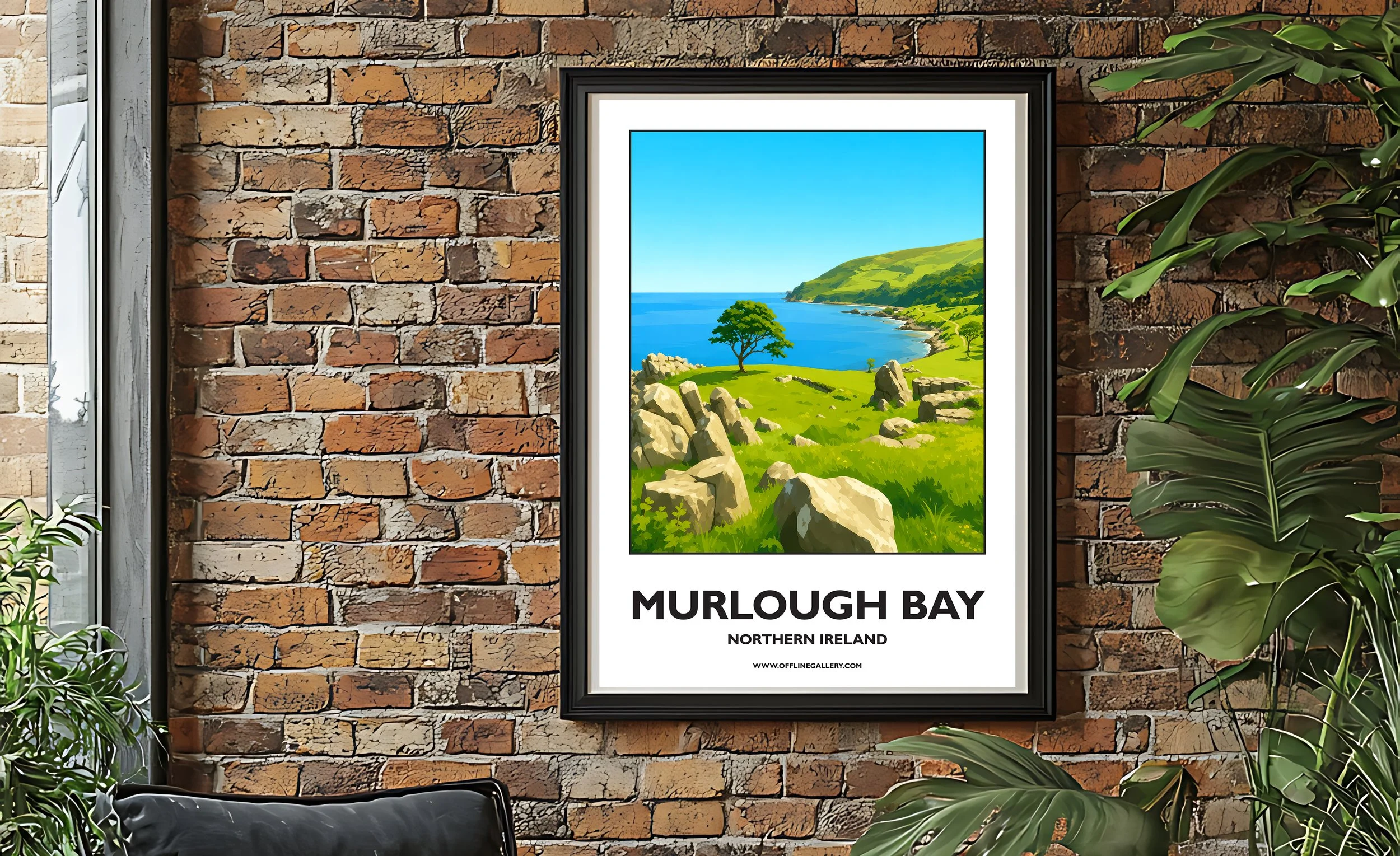A2.2 - Stunning poster of Murlough Bay for sale, perfect for art lovers and collectors. Ideal for home or office, this artwork brings a touch of Northern Ireland's natural charm to any setting.