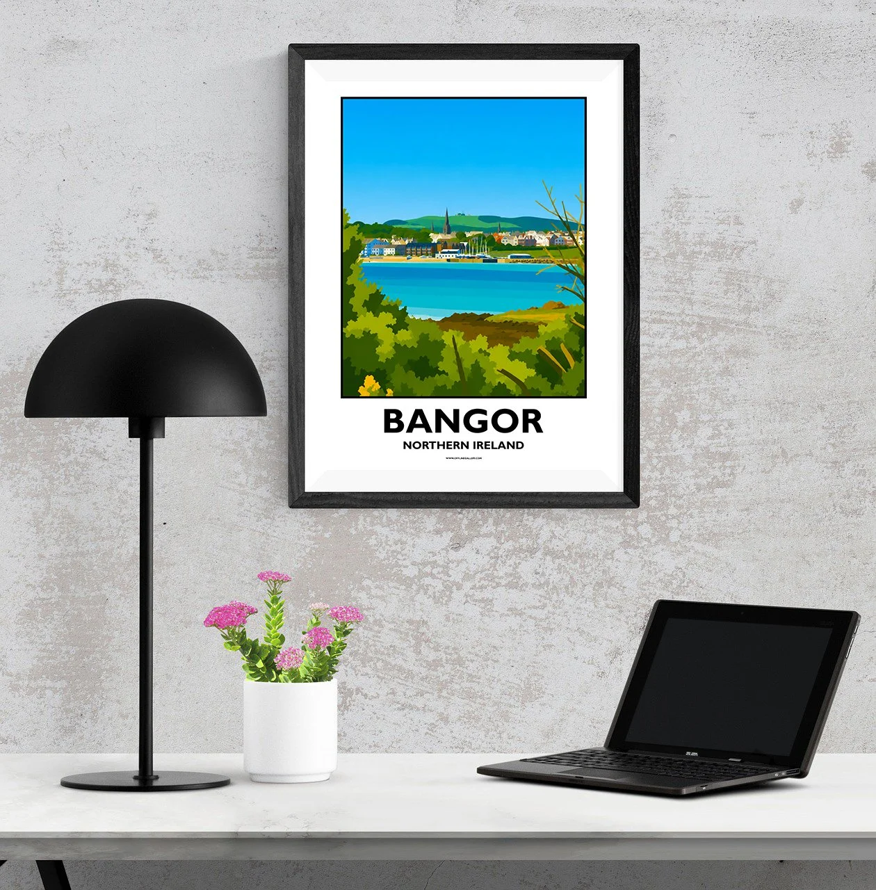 A3.1 - Stunning poster of Bangor for sale, perfect for art lovers and collectors. Ideal for home or office, this artwork brings a touch of Northern Ireland's natural charm to any setting.