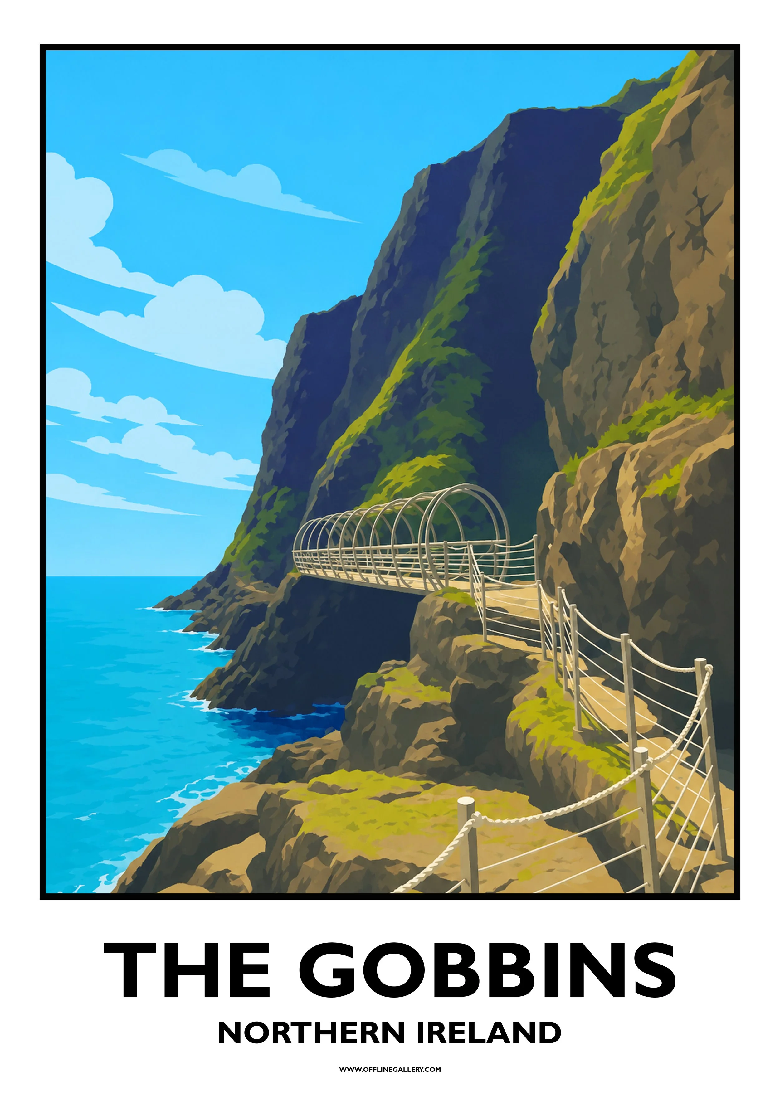  The Gobbins - 3 - Offline Travel Poster  Prints from: £15.00 