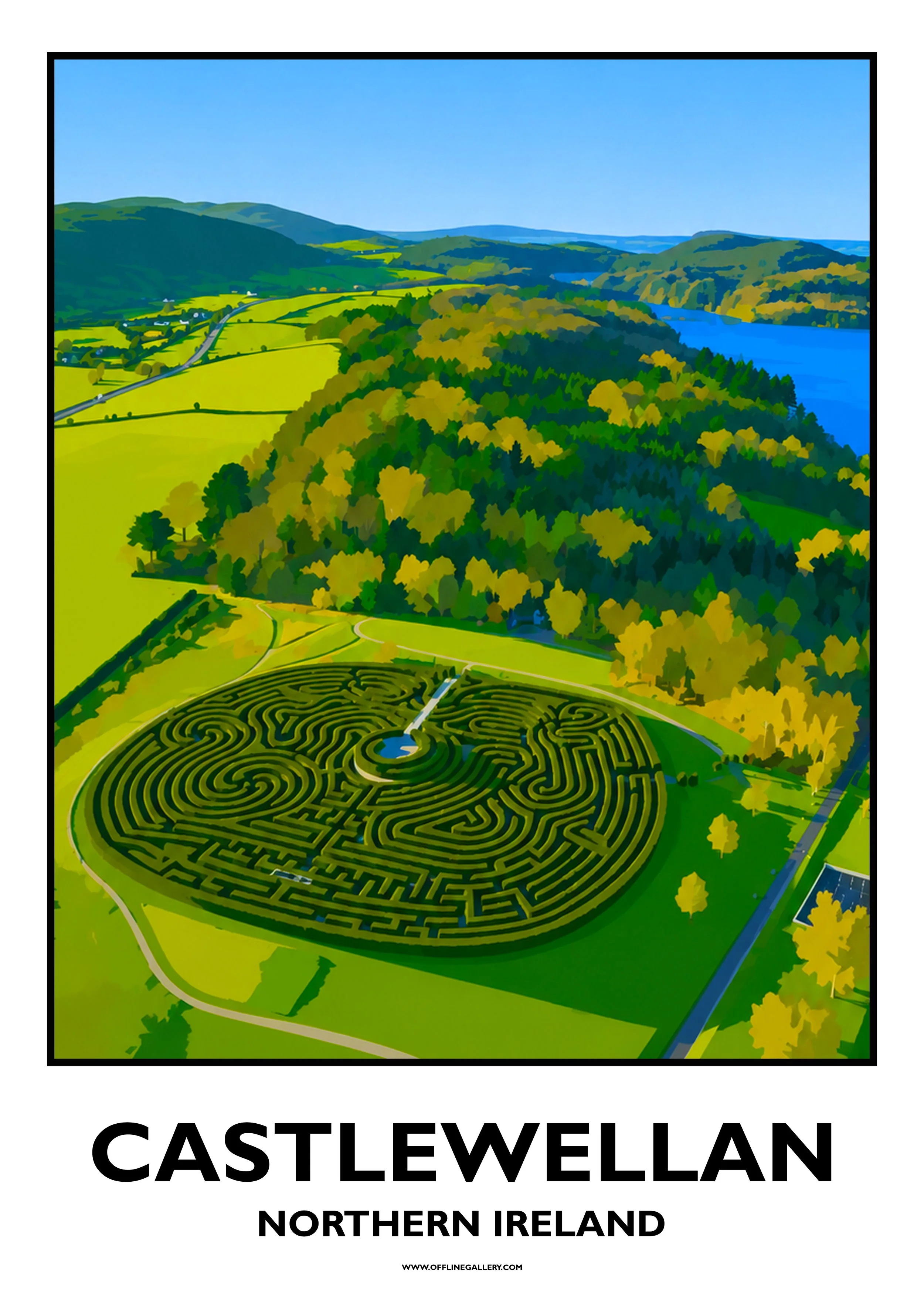  Castlewellan - Offline Travel Poster  Prints from: £15.00 