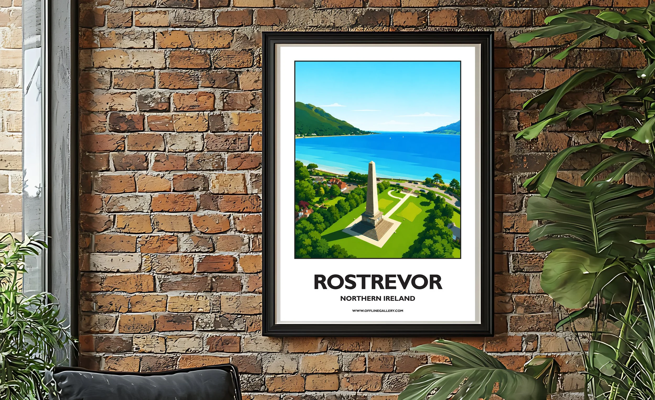 A2.2 - Stunning poster of Rostrevor for sale, perfect for art lovers and collectors. Ideal for home or office, this artwork brings a touch of Northern Ireland's natural charm to any setting.