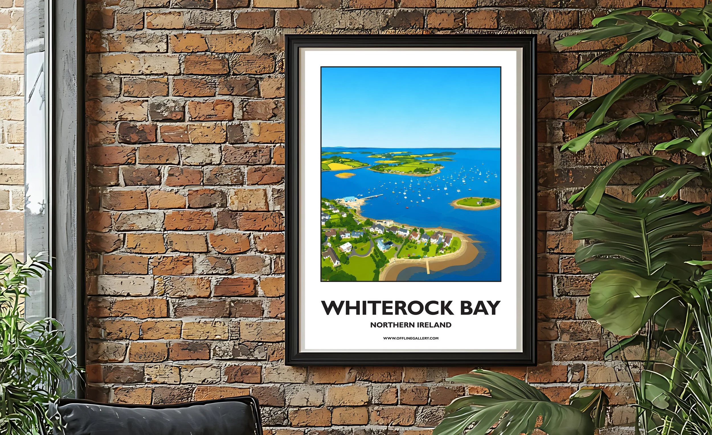 A2.2 - Stunning poster of Whiterock Bay for sale, perfect for art lovers and collectors. Ideal for home or office, this artwork brings a touch of Northern Ireland's natural charm to any setting.