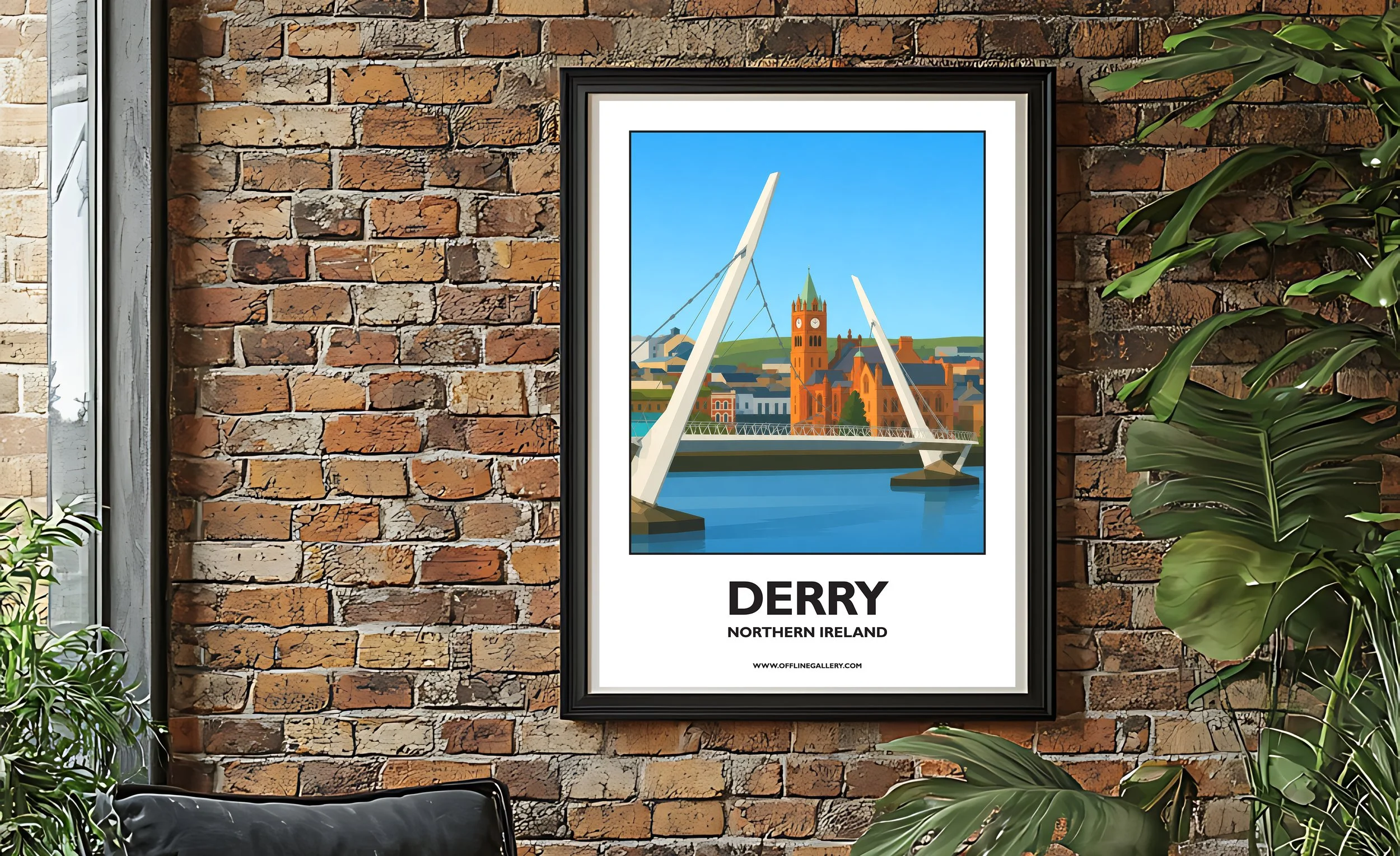 A2.2 - Stunning poster of historic Derry for sale, perfect for art lovers and collectors. Ideal for home or office, this artwork brings a touch of Northern Ireland's natural beauty to any setting.