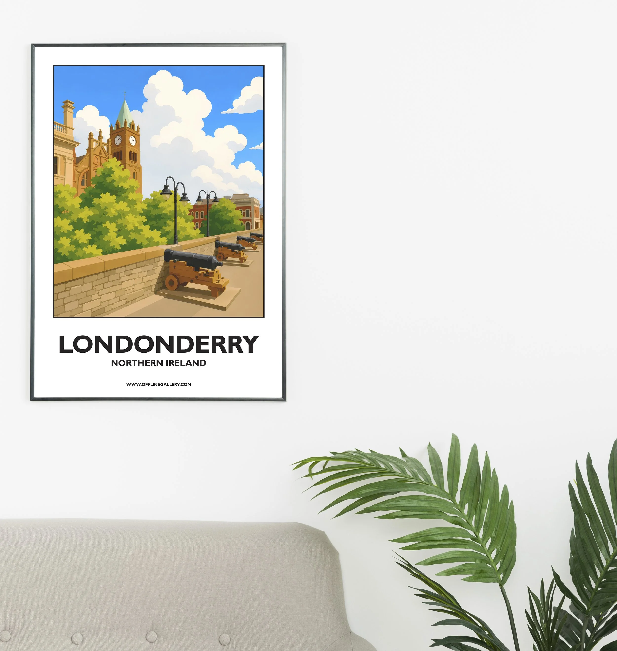 A2.1 - Stunning poster of Londonderry for sale, perfect for art lovers and collectors. Ideal for home or office, this artwork brings a touch of Northern Ireland's natural beauty to any setting.