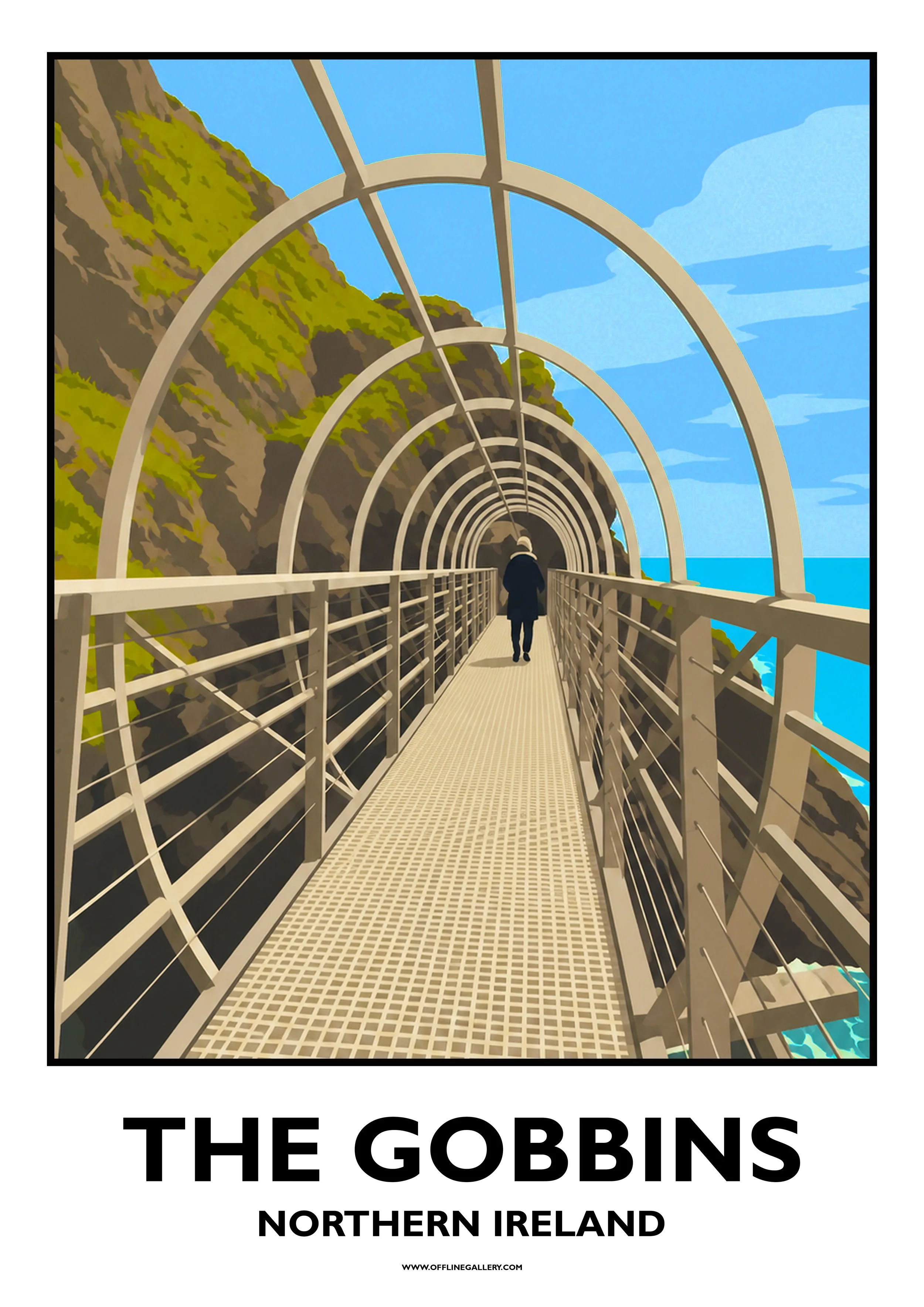  The Gobbins - 4 - Offline Travel Poster  Prints from: £15.00 