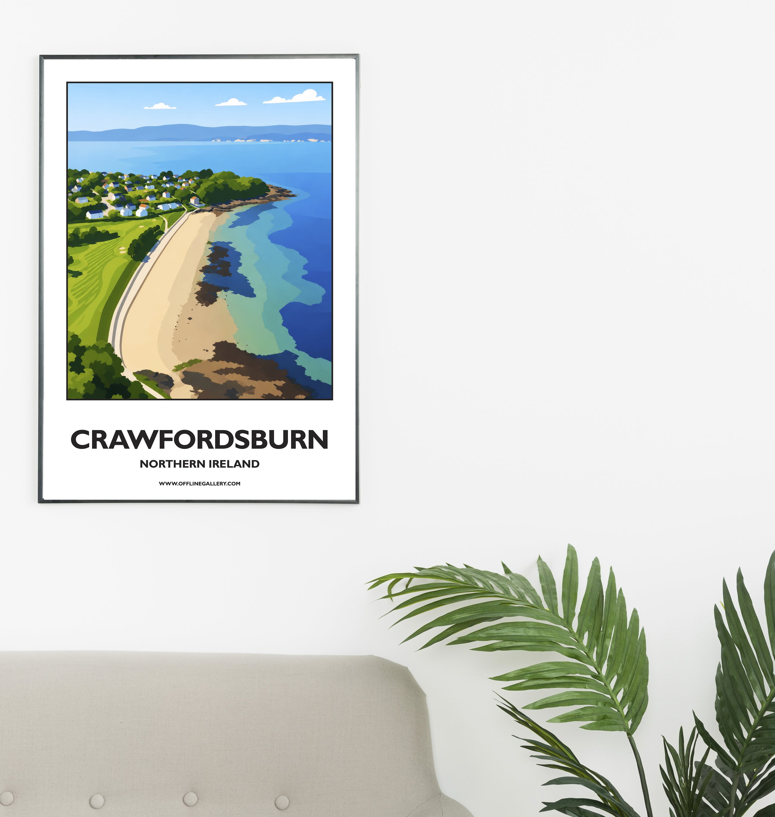 A2.1 - Stunning poster of Crawfordsburn for sale, perfect for art lovers and collectors. Ideal for home or office, this artwork brings a touch of Northern Ireland's natural charm to any setting.