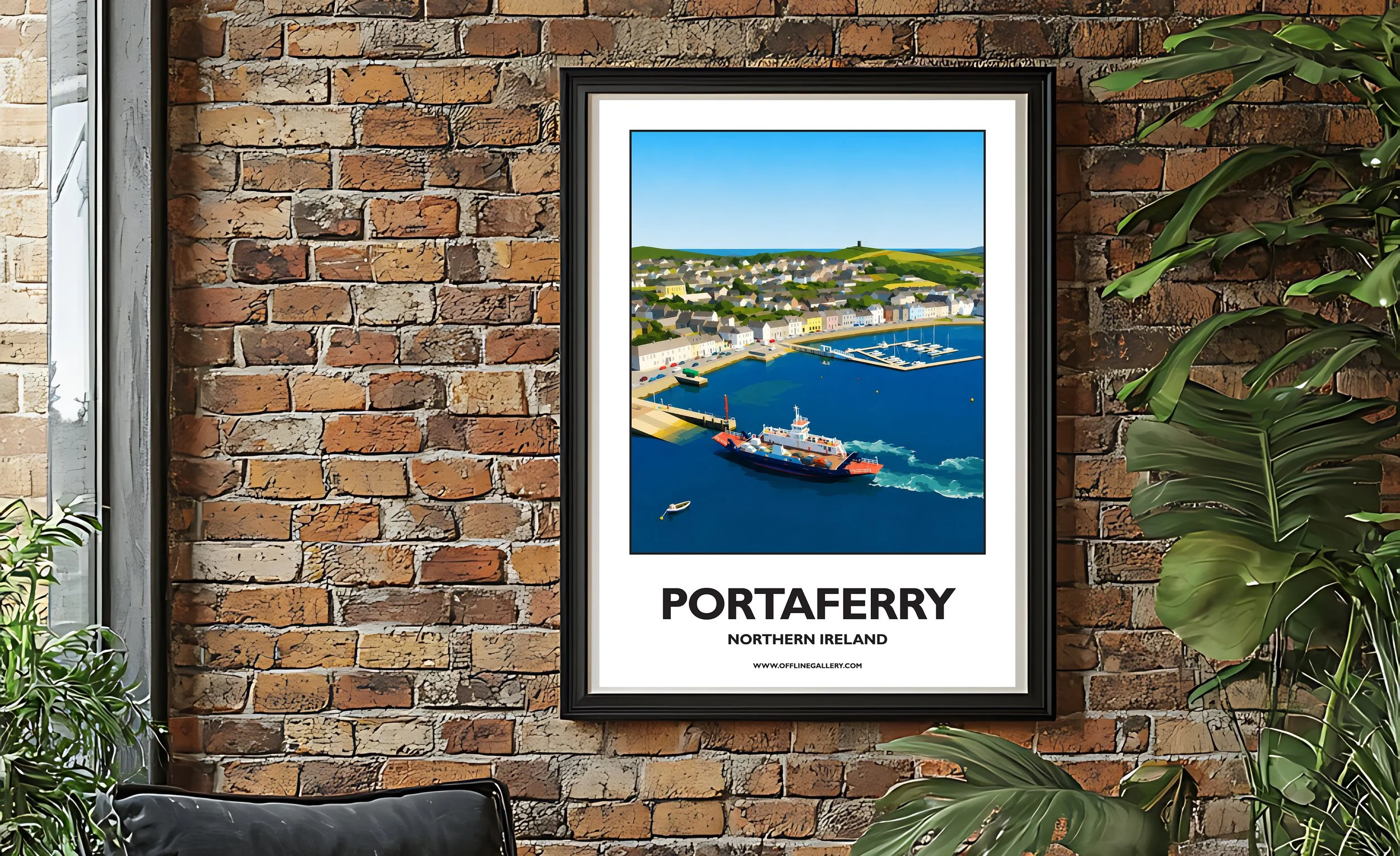 A2.2 - Stunning poster of Portaferry for sale, perfect for art lovers and collectors. Ideal for home or office, this artwork brings a touch of Northern Ireland's natural charm to any setting.