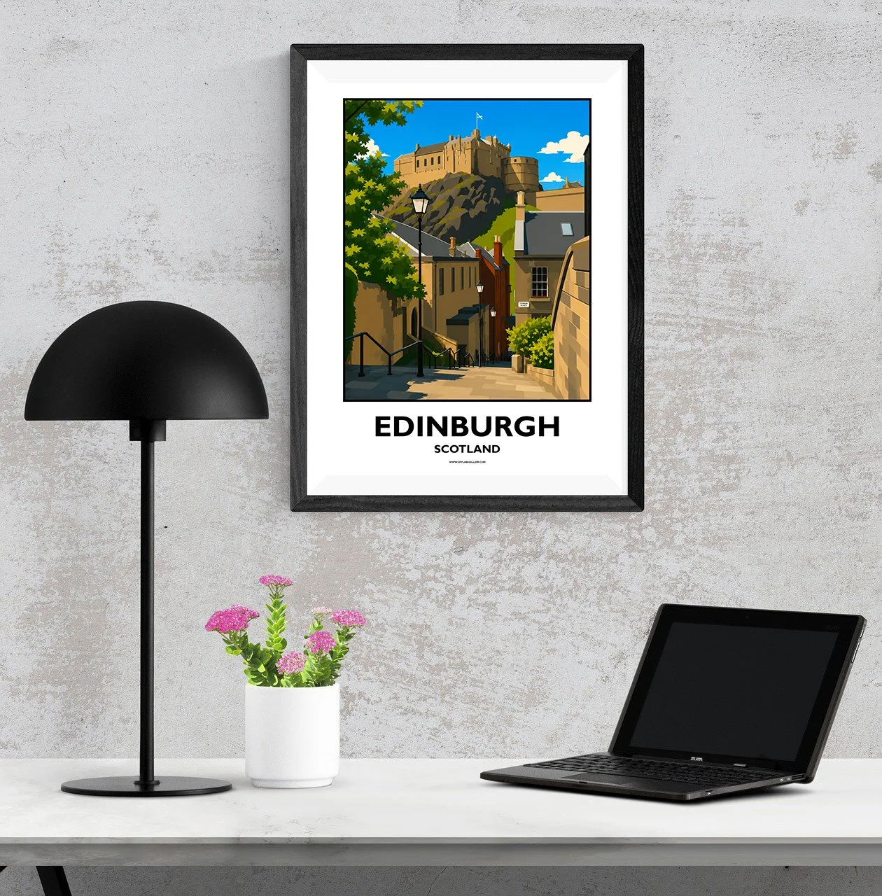 A3.1 - Stunning poster of Edinburgh Castle for sale, perfect for art lovers and collectors. Ideal for home or office, this artwork brings a touch of Scotland's natural charm to any setting.