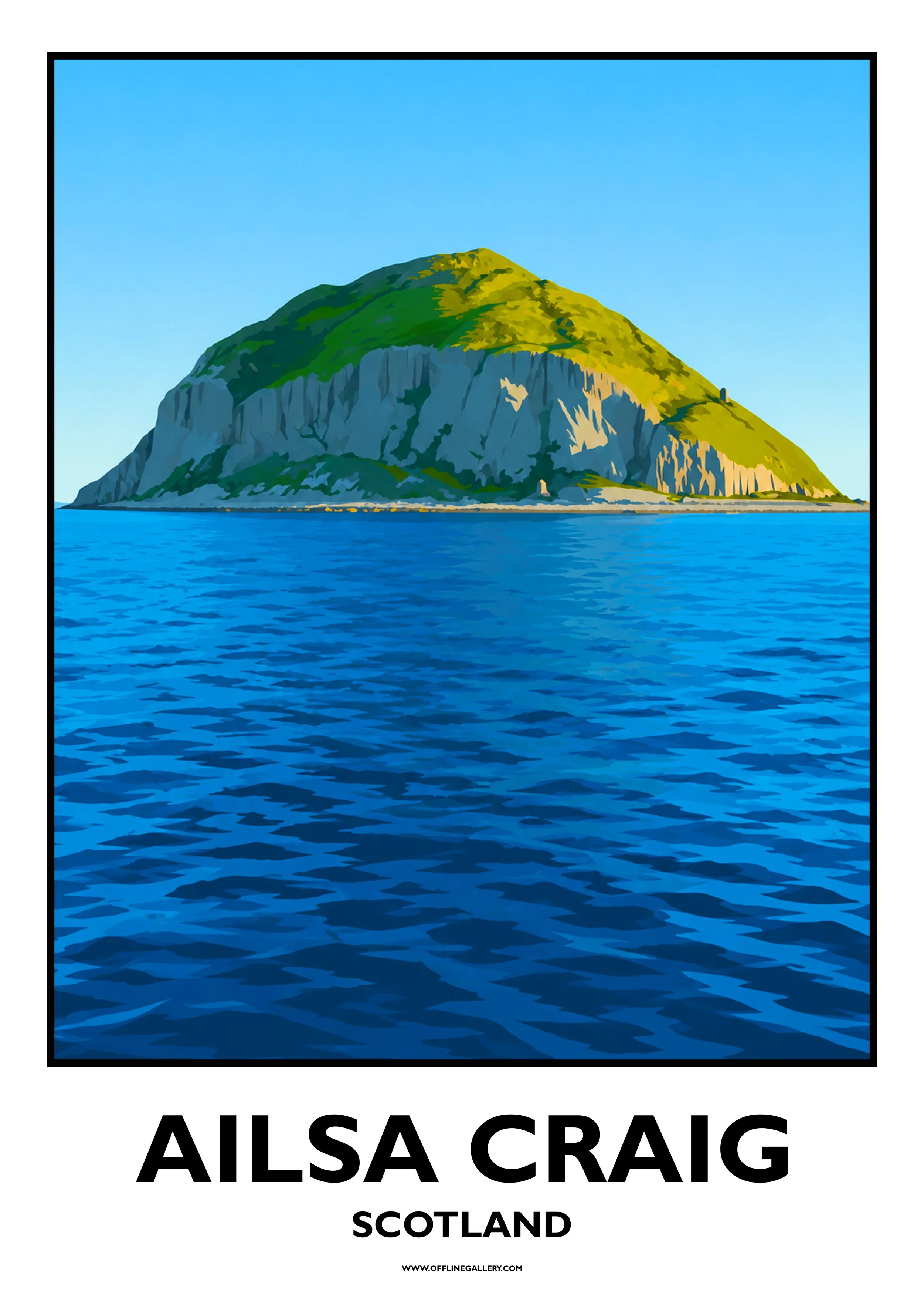  Ailsa Craig - Offline Travel Poster  Prints from: £15.00 