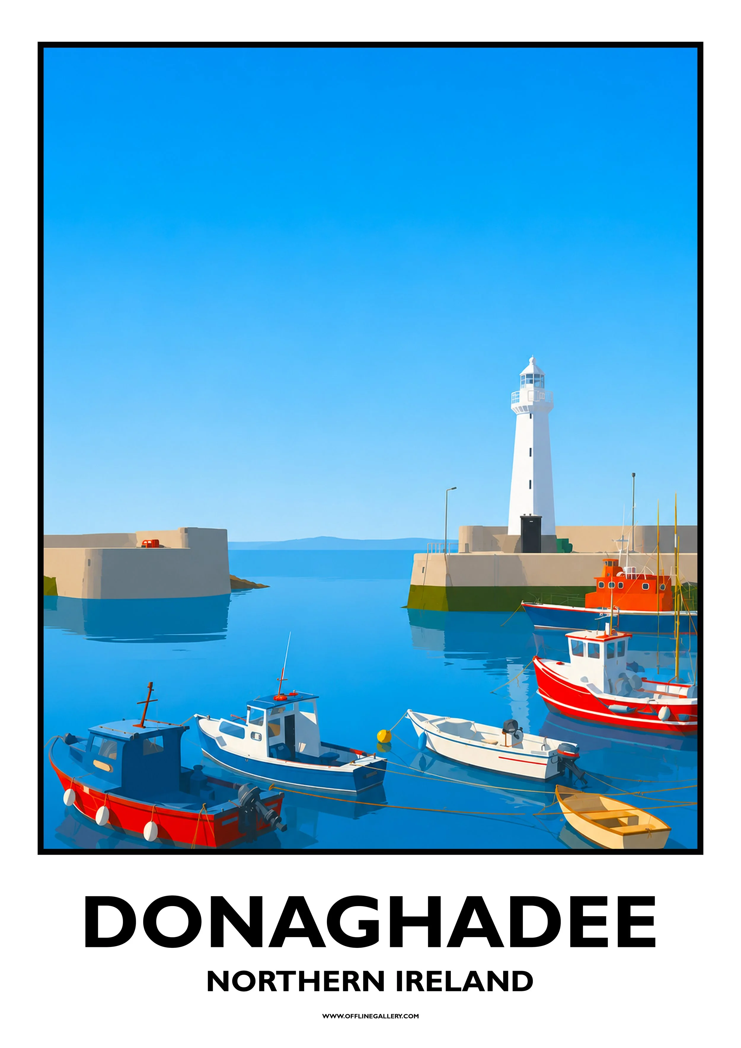  Donaghadee - Offline Travel Poster  Prints from: £15.00 
