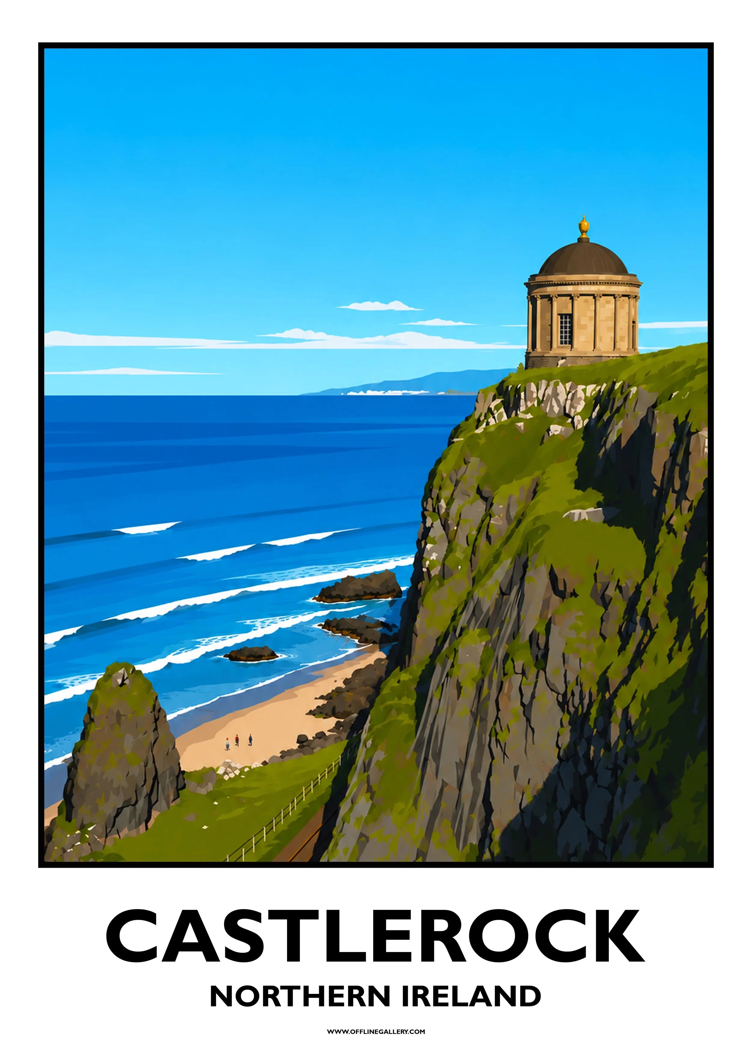  Castlerock - Offline Travel Poster  Prints from: £15.00 