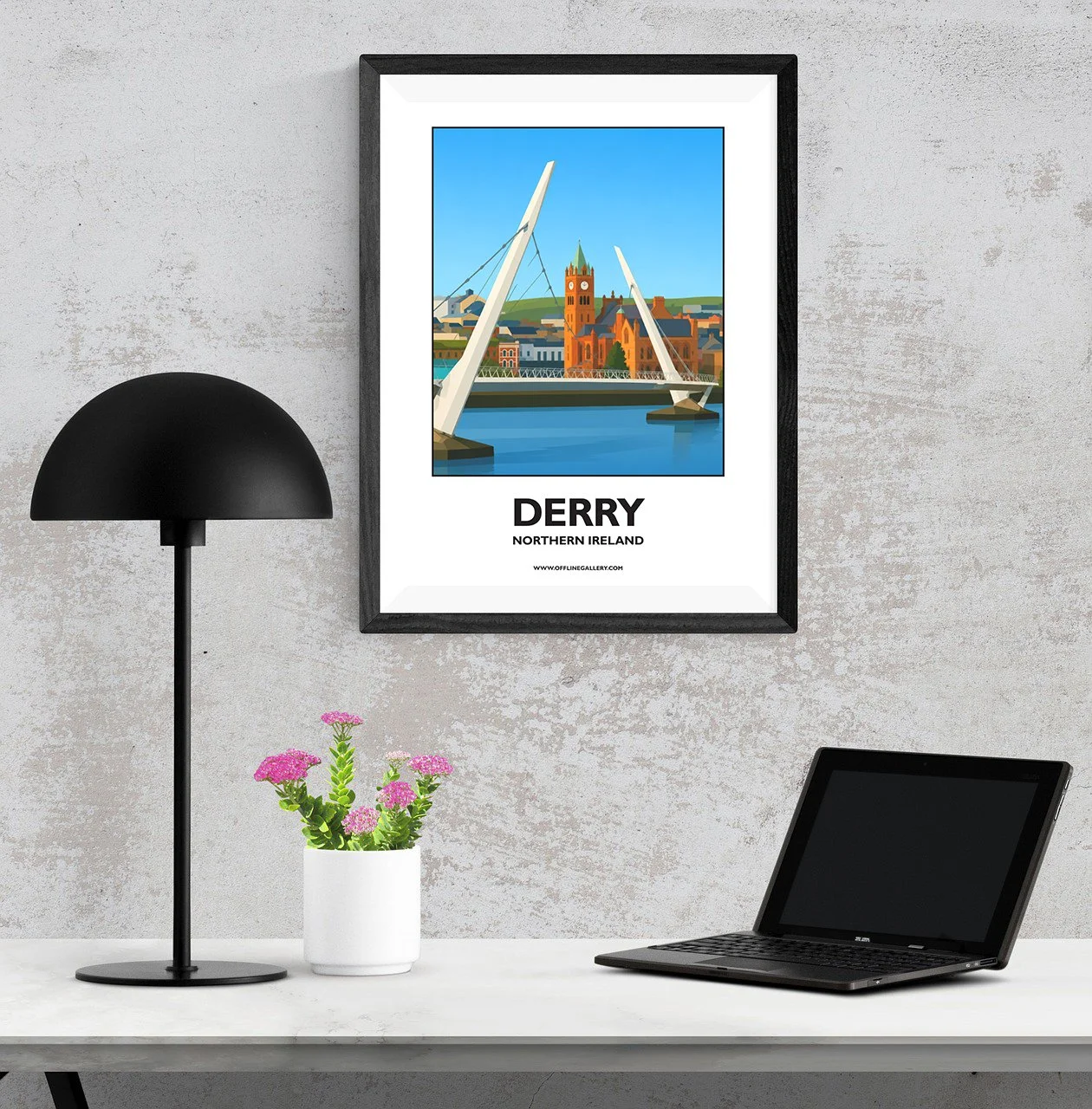 A3.1 - Stunning poster of historic Derry for sale, perfect for art lovers and collectors. Ideal for home or office, this artwork brings a touch of Northern Ireland's natural beauty to any setting.