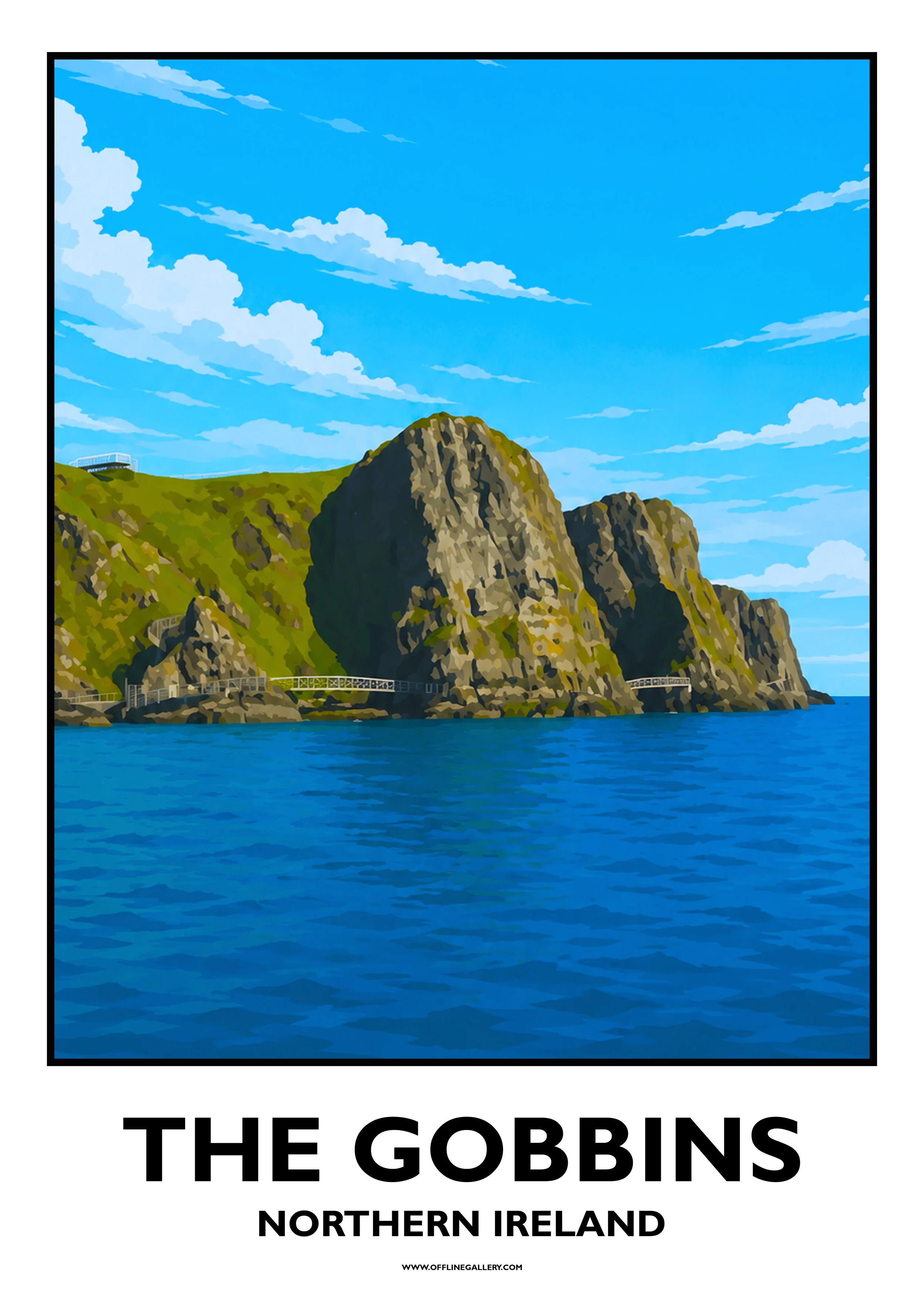 The Gobbins - 5 - Offline Travel Poster  Prints from: £15.00 