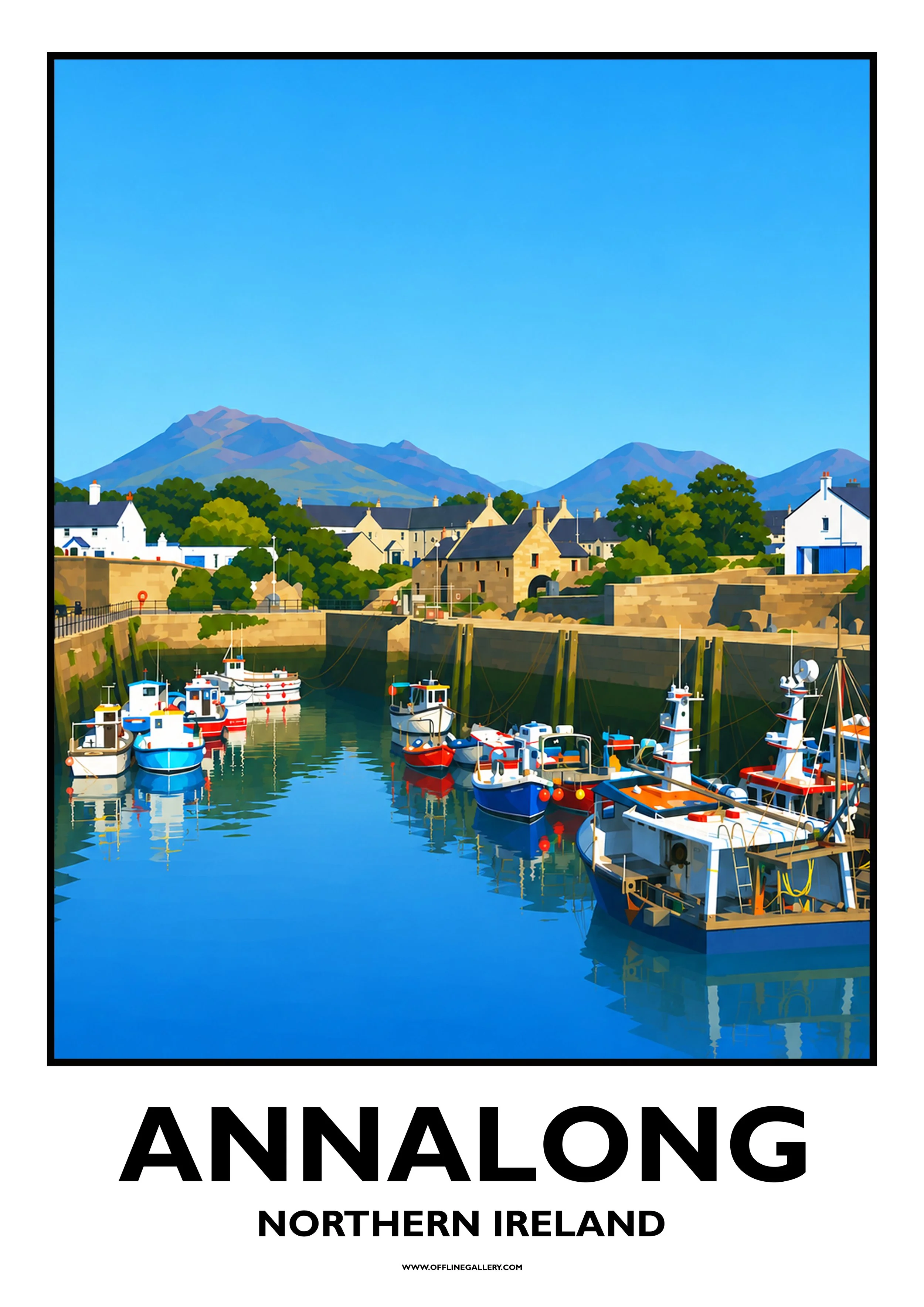  Annalong - Offline Travel Poster  Prints from: £15.00 
