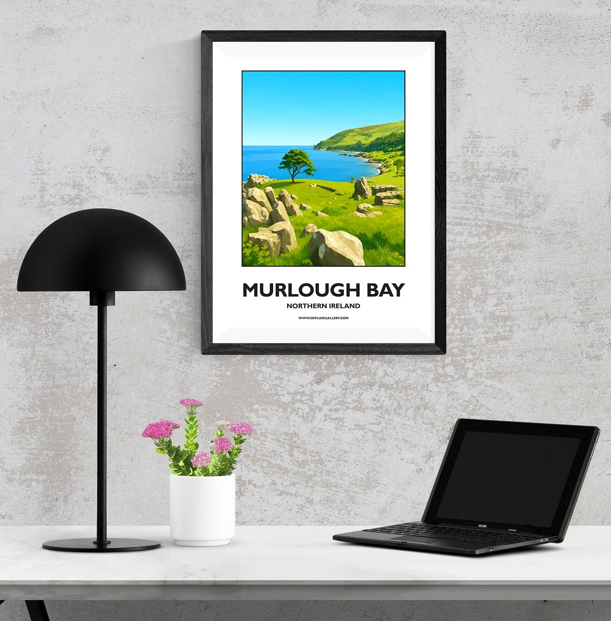 A3.1 - Stunning poster of Murlough Bay for sale, perfect for art lovers and collectors. Ideal for home or office, this artwork brings a touch of Northern Ireland's natural charm to any setting.