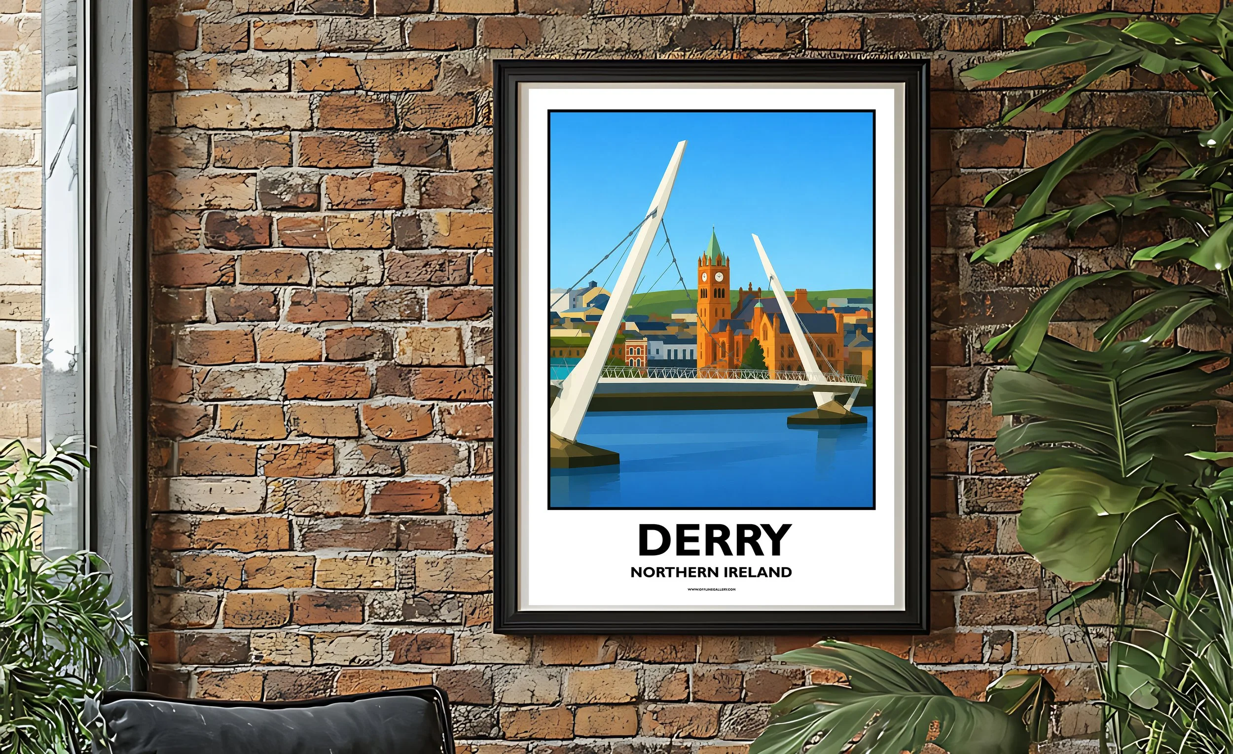 A2.2 - Stunning poster of Derry for sale, perfect for art lovers and collectors. Ideal for home or office, this artwork brings a touch of Northern Ireland's natural charm to any setting.